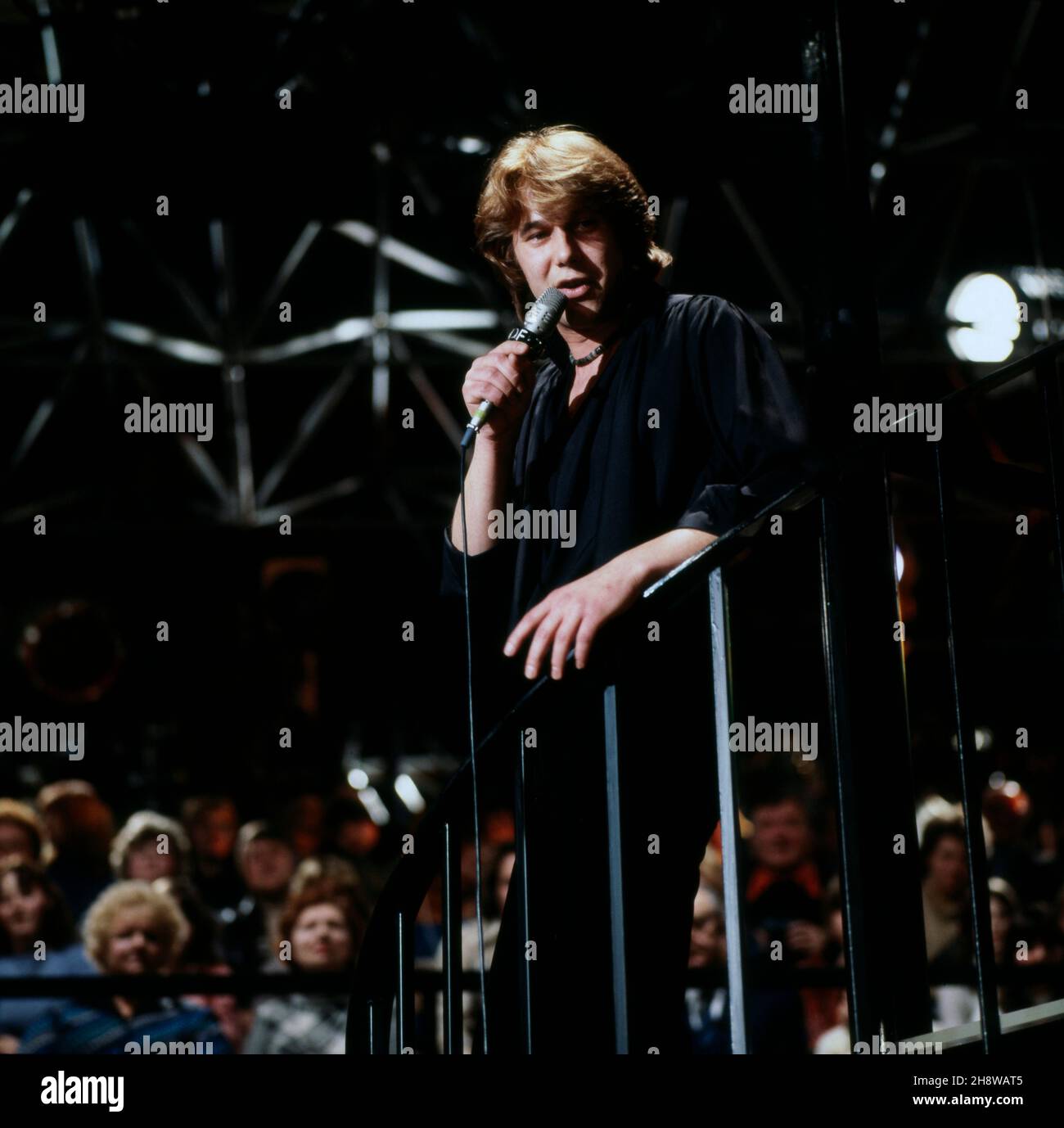 ZDF Hitparade, Sänger Roland Kaiser, 1978. ZDF Hitparade, singer Roland Kaiser, 1978. Stock Photo