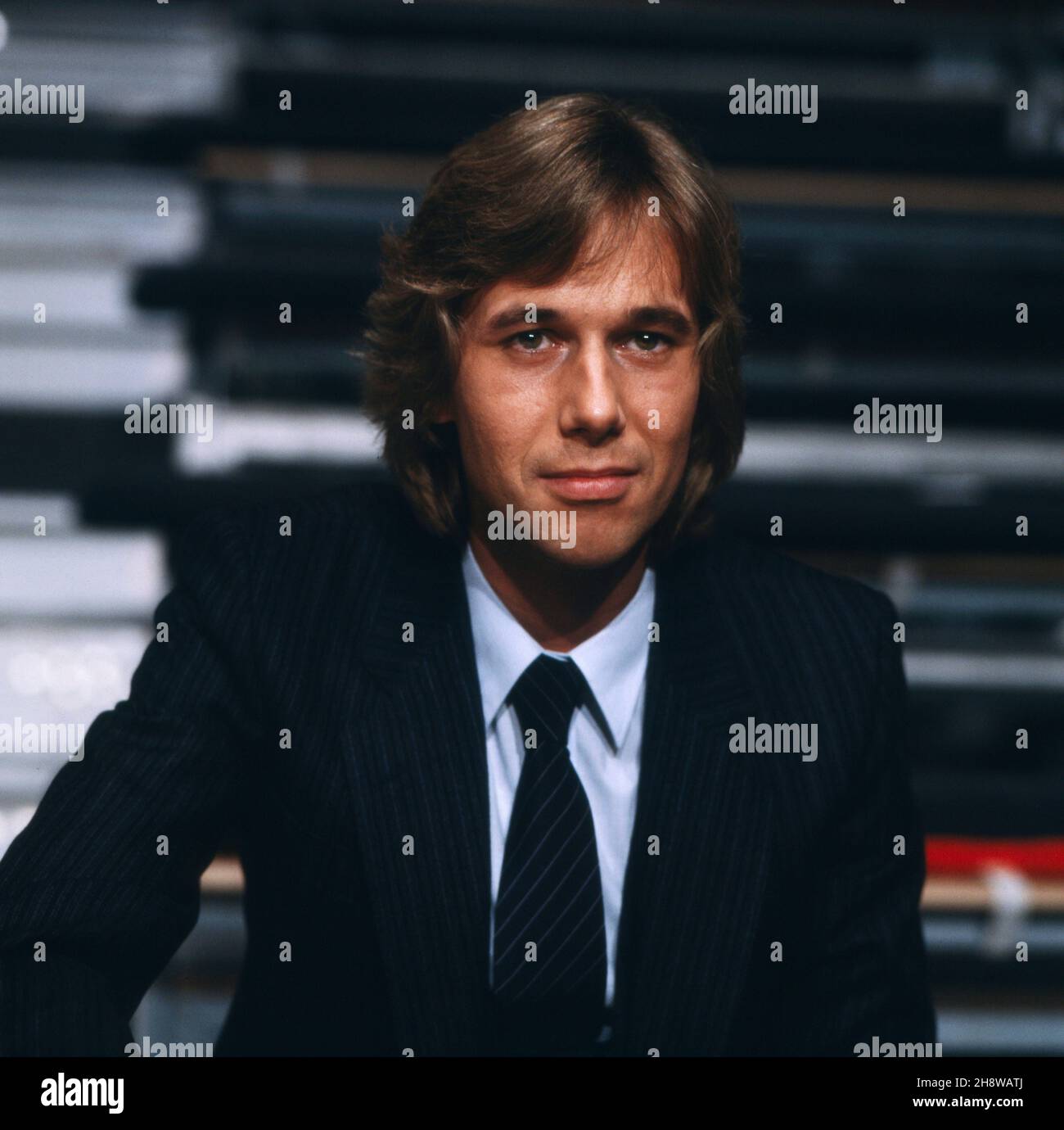 ZDF Hitparade, Sänger Roland Kaiser, 1981. ZDF Hitparade, singer Roland Kaiser, 1981. Stock Photo