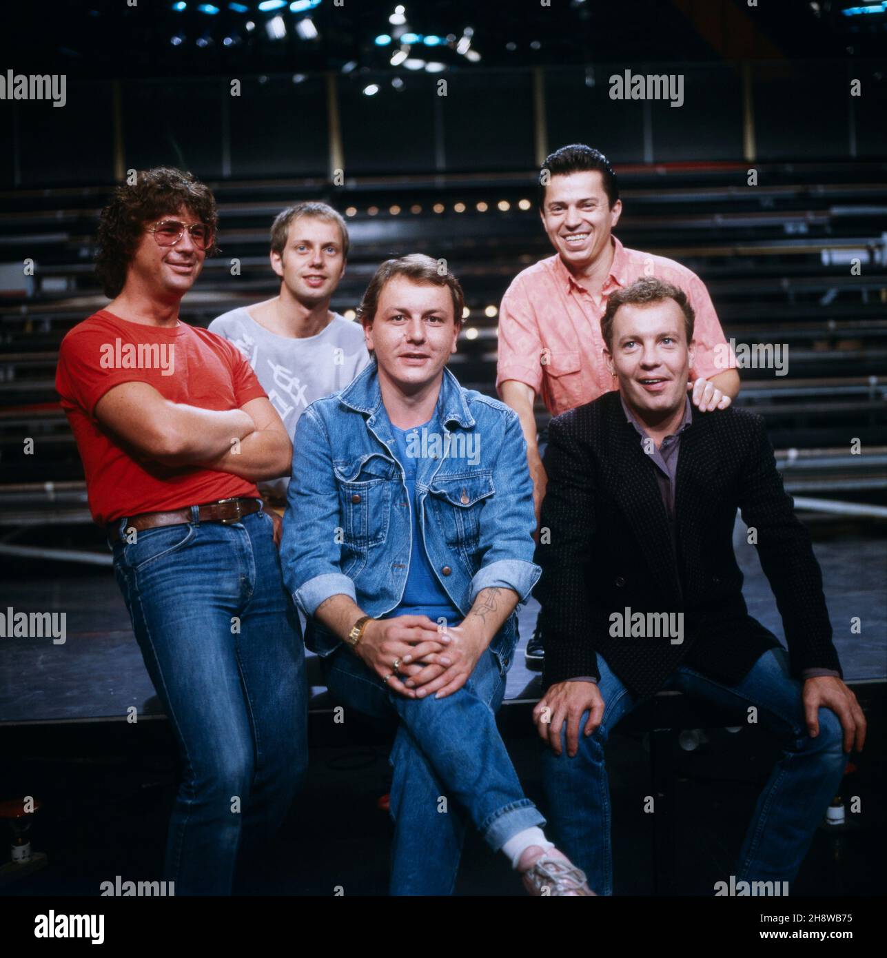 Spider Murphy Gang, Münchner Rock 'n' Roll Band, circa 1986. Spider Murphy Gang, Munich Rock 'n' Roll band, circa 1986. Stock Photo