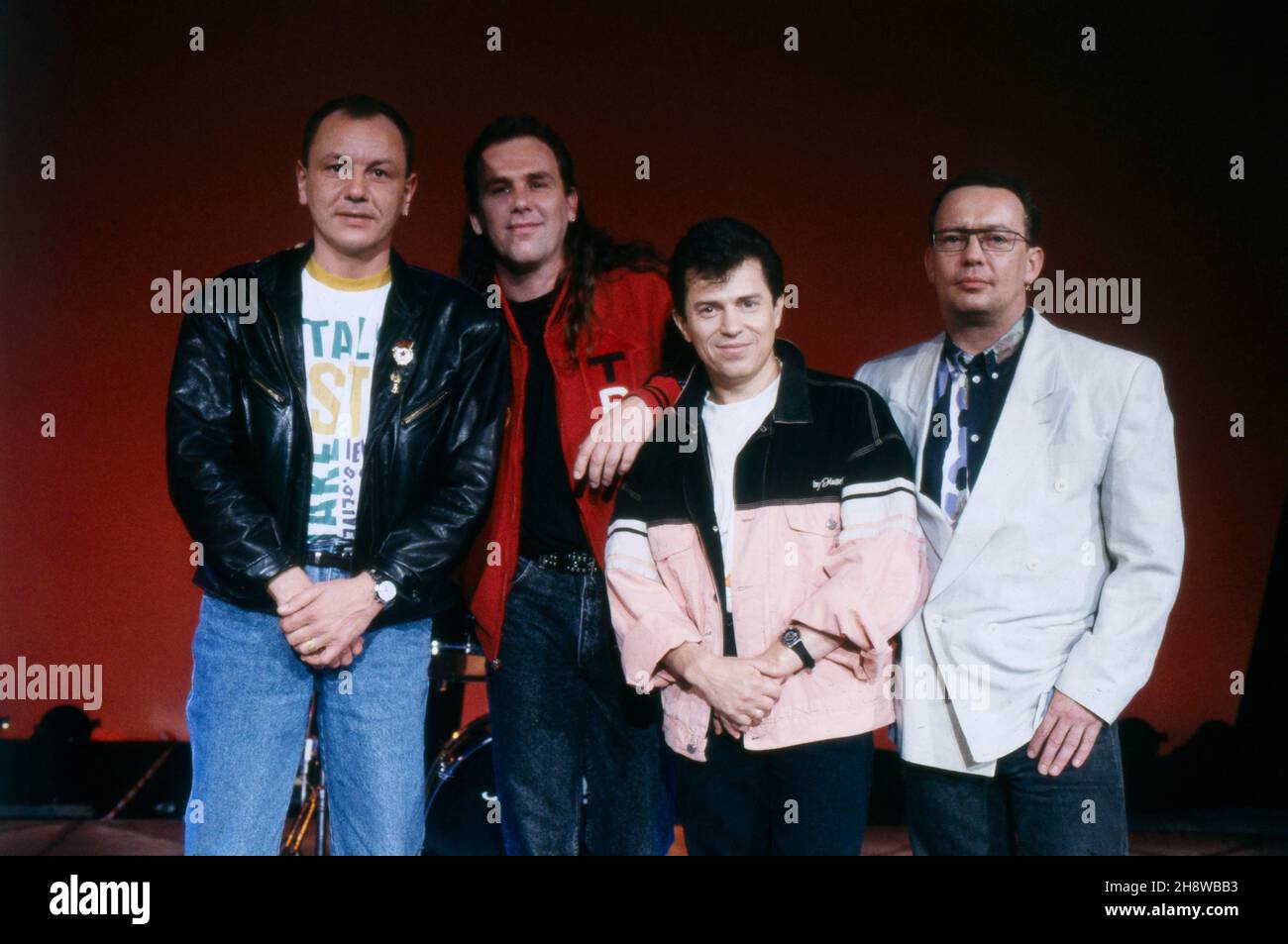 Spider Murphy Gang, Münchner Rock 'n' Roll Band, Bild circa 1990.  Spider Murphy Gang, Munich Rock 'n' Roll band, photo circa 1990. Stock Photo