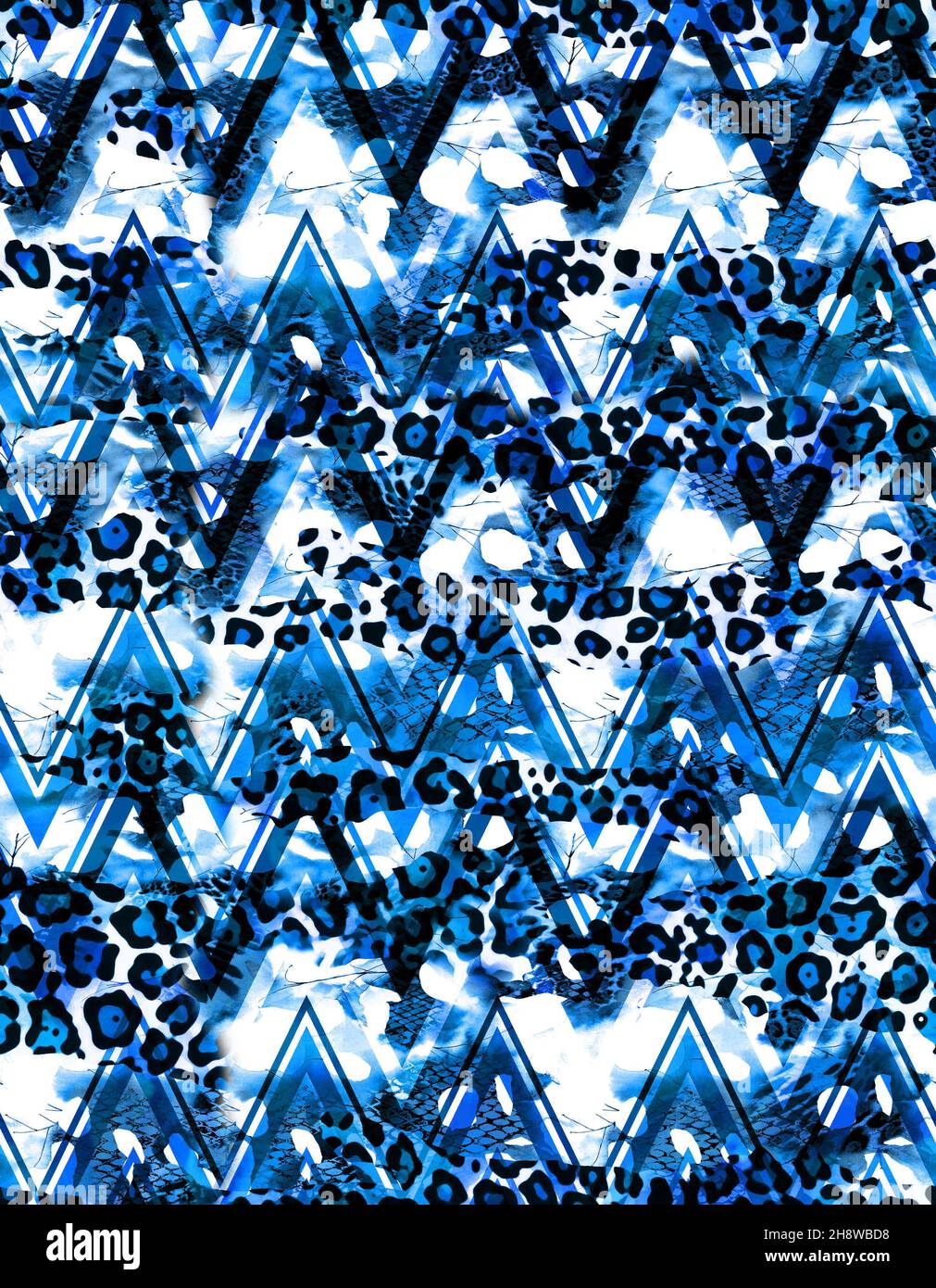 Seamless pattern made of abstract elements and shapes. Animal skin ...