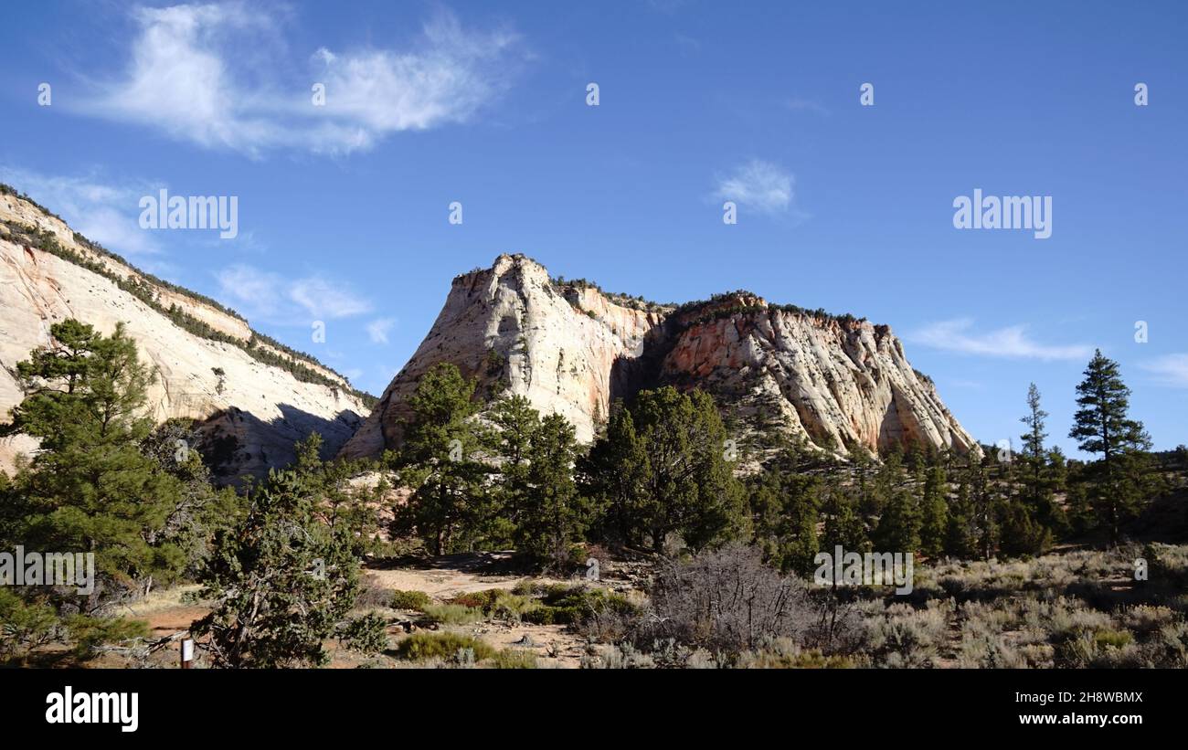 Zion canyons steep red cliffs hi-res stock photography and images - Alamy
