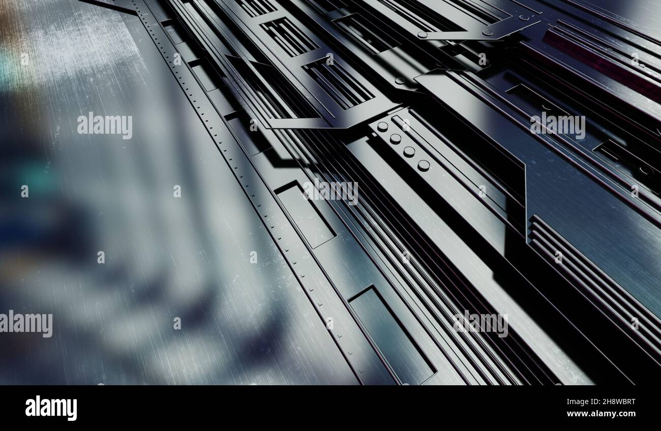 3d abstract technology background from metal parts. 3d rendering Stock ...