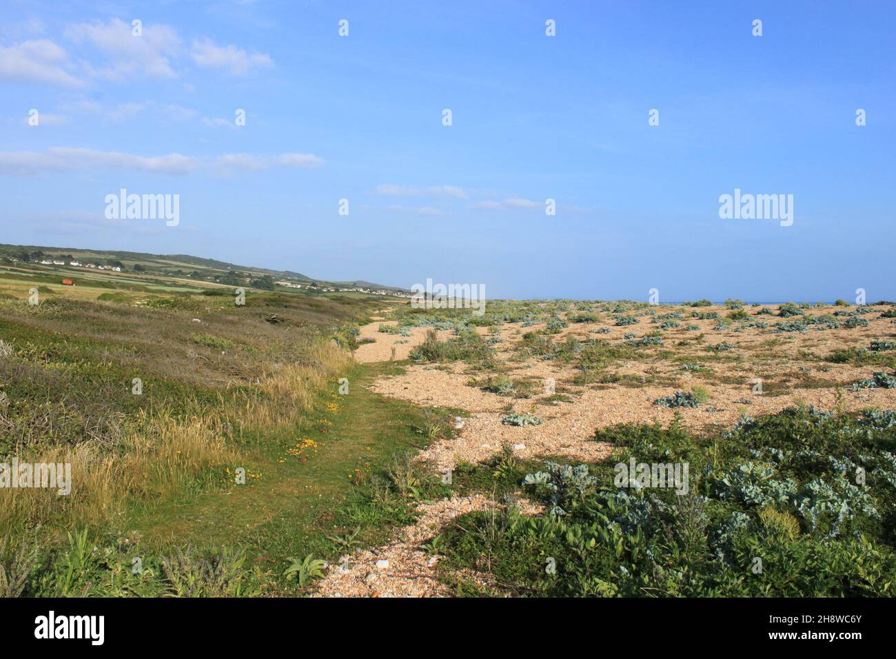 Chesil Beach. The England south west coast path. Jurassic Coast. Dorset