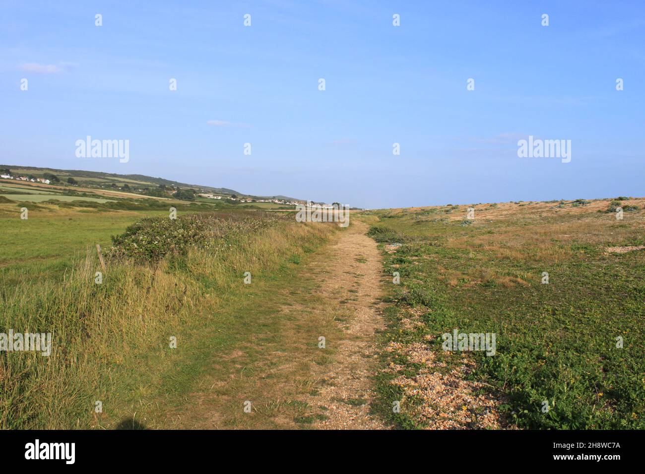 Chesil Beach. The England south west coast path. Jurassic Coast. Dorset