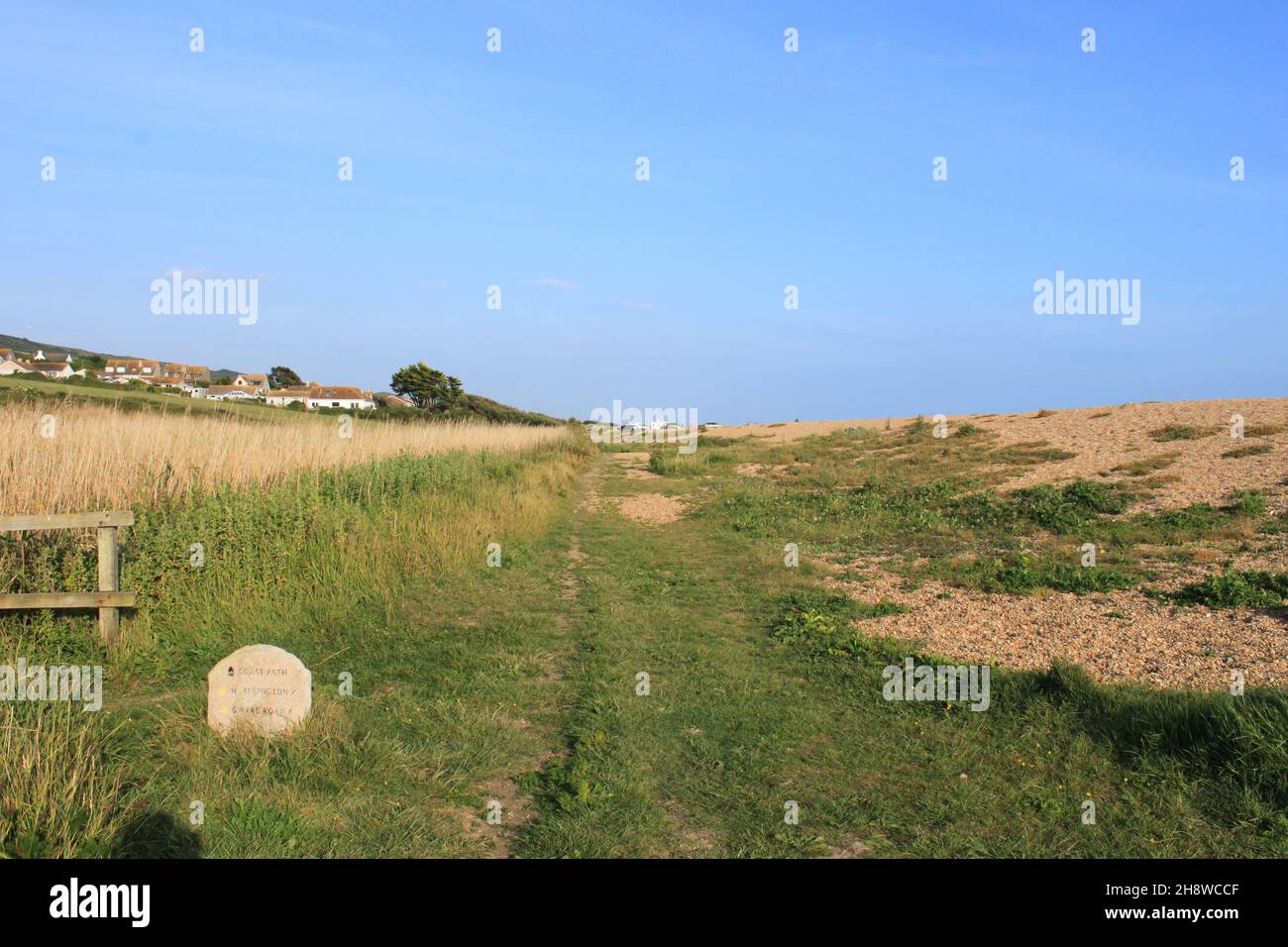 Chesil Beach. The England south west coast path. Jurassic Coast. Dorset