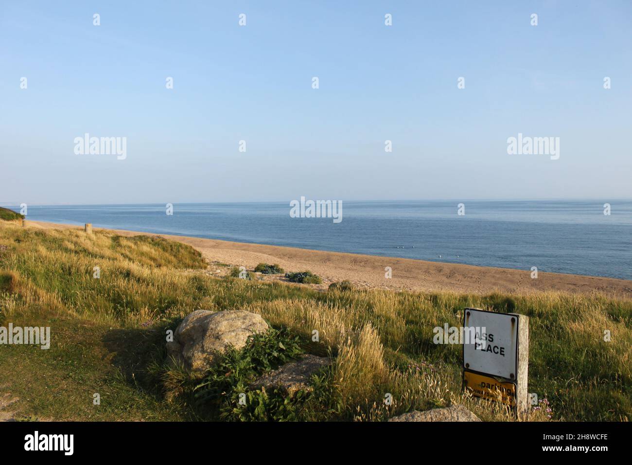 Chesil Beach. The England south west coast path. Jurassic Coast. Dorset