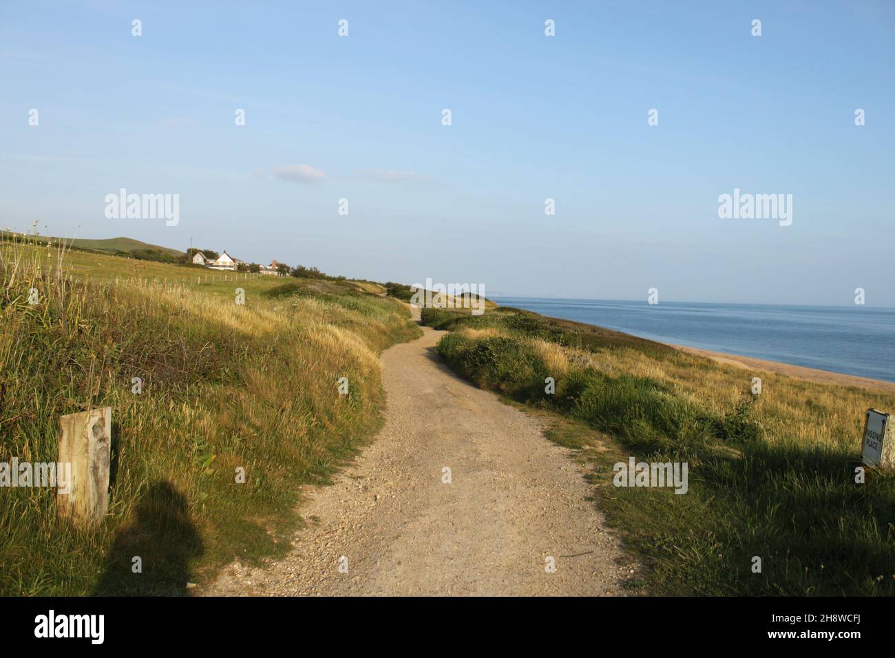 Chesil Beach. The England south west coast path. Jurassic Coast. Dorset