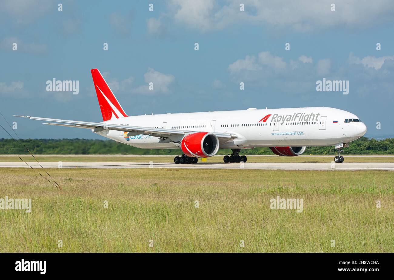 MATANZAS, CUBA Oct 15, 2021 The Royal Flight Airlines Boeing 777300