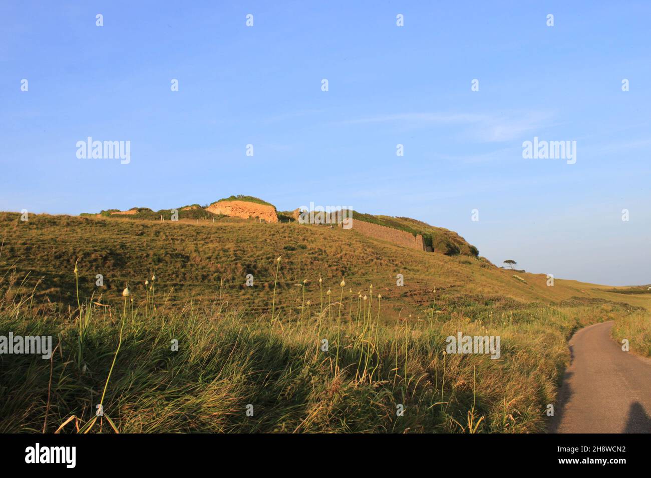 Chesil Beach. The England south west coast path. Jurassic Coast. Dorset ...