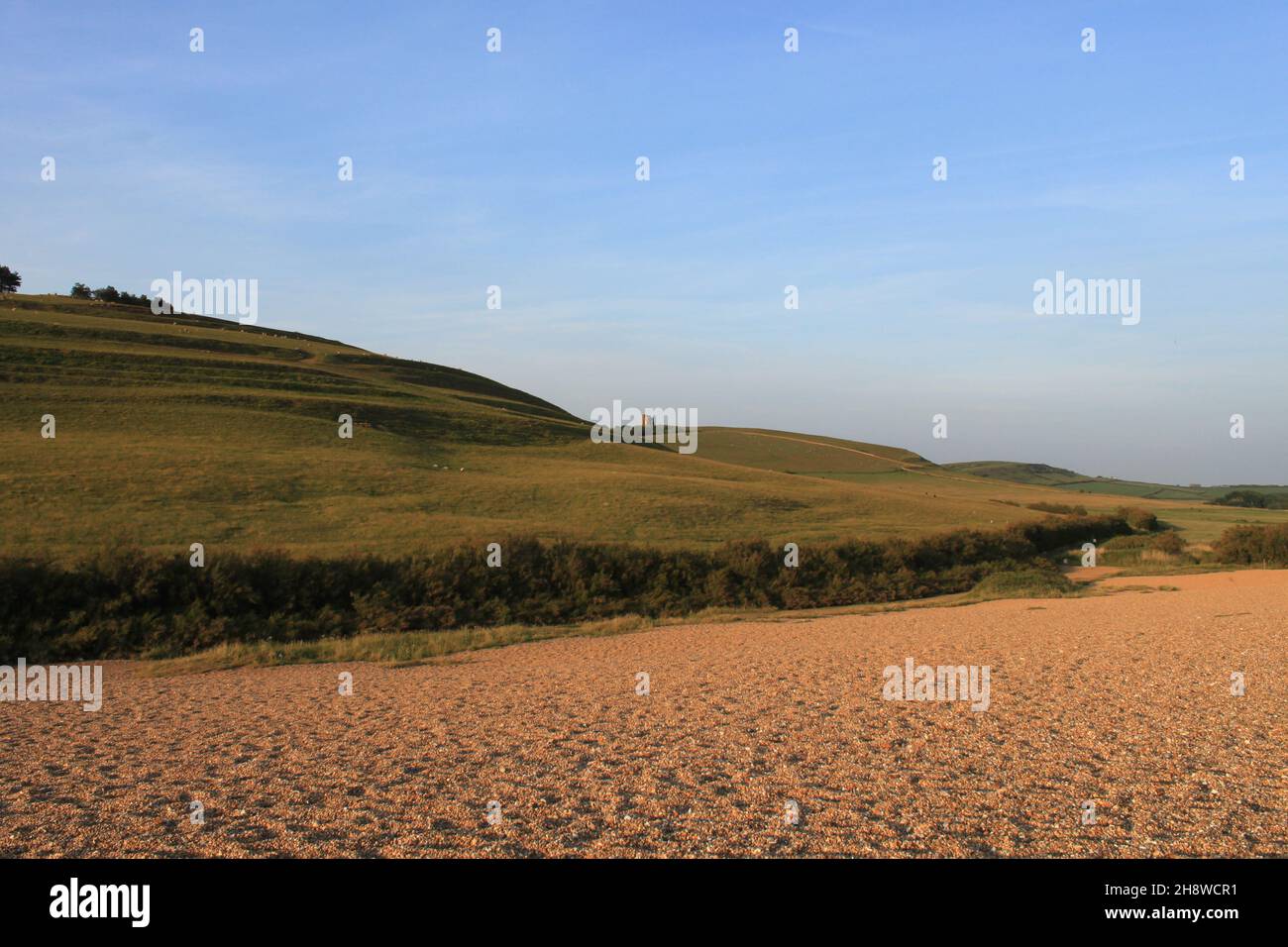 Chesil Beach. The England south west coast path. Jurassic Coast. Dorset