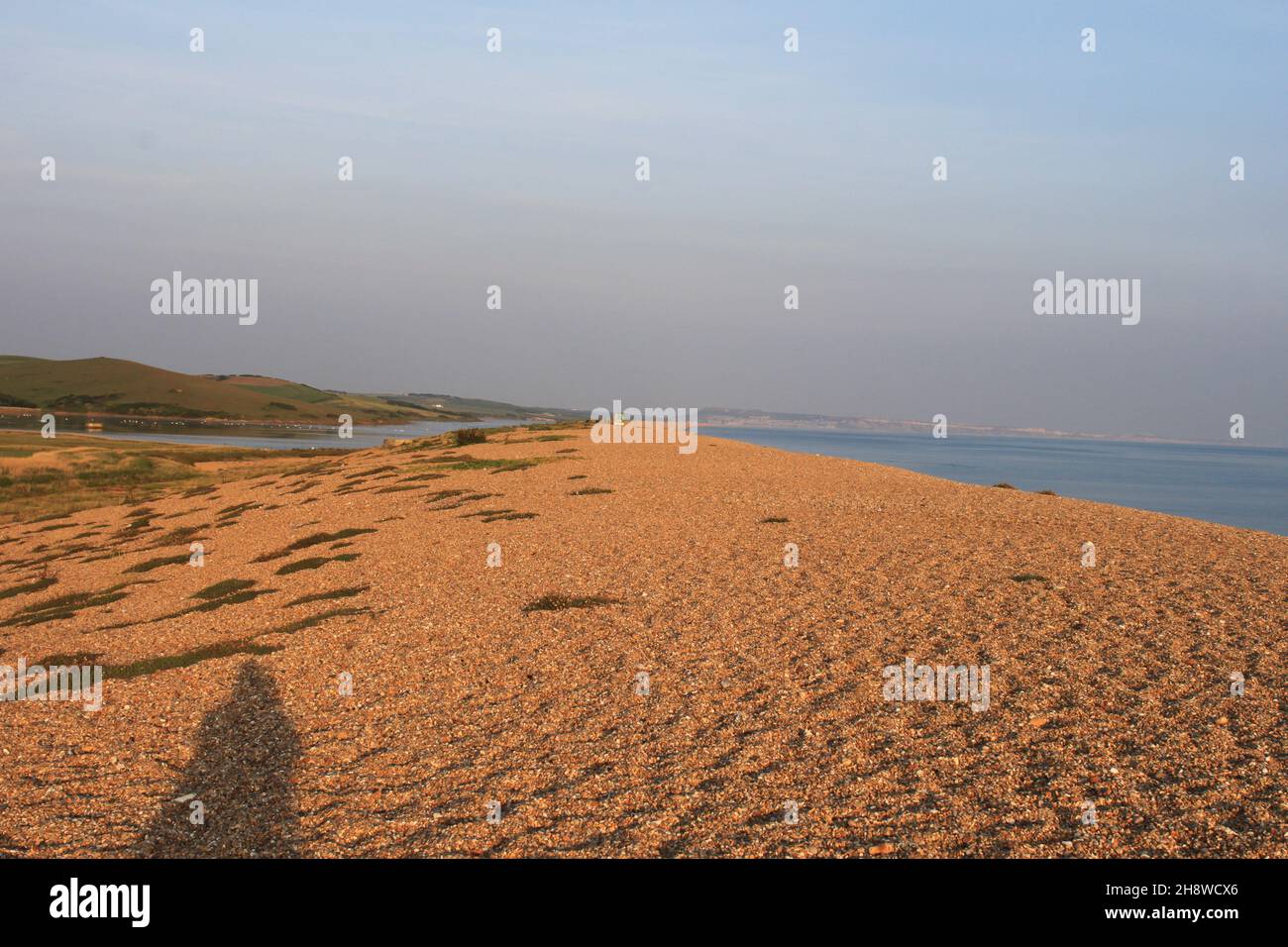 Chesil Beach. The England south west coast path. Jurassic Coast. Dorset ...