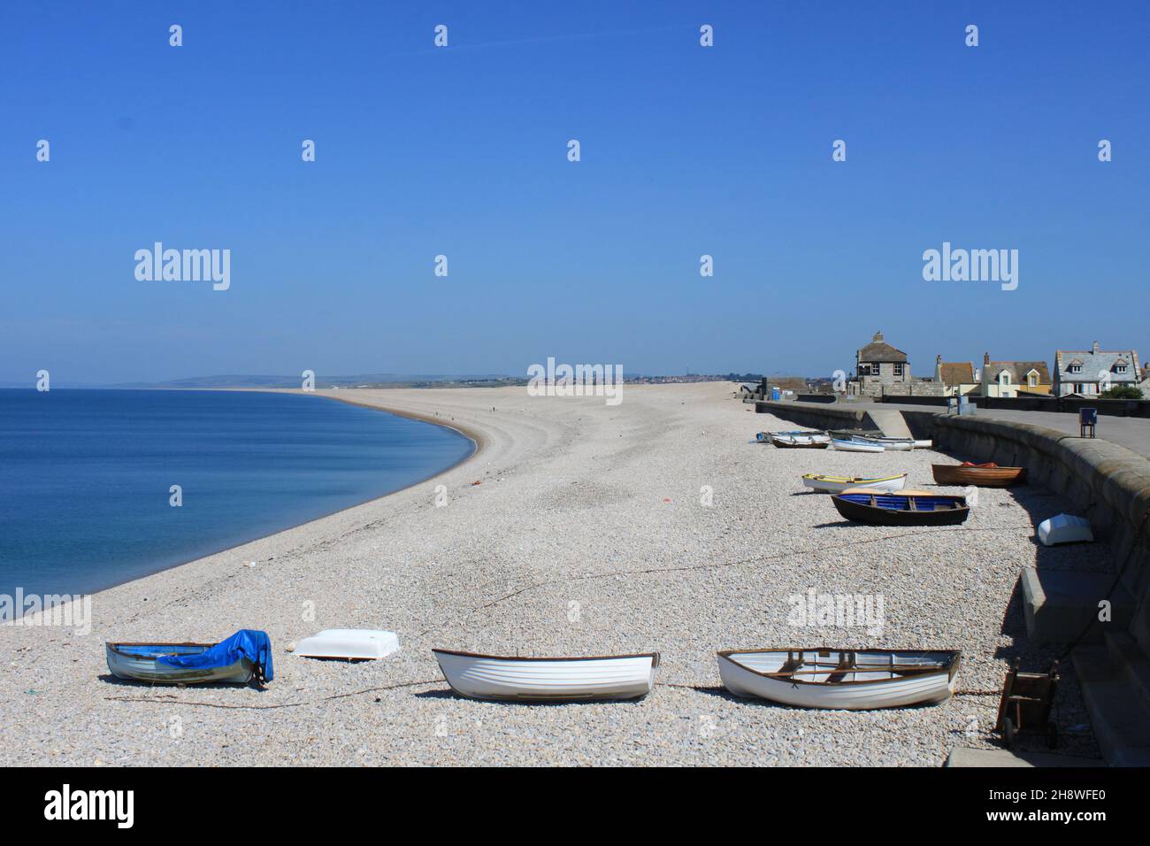 Chesil Beach. Isle of Portland. The England south west coast path