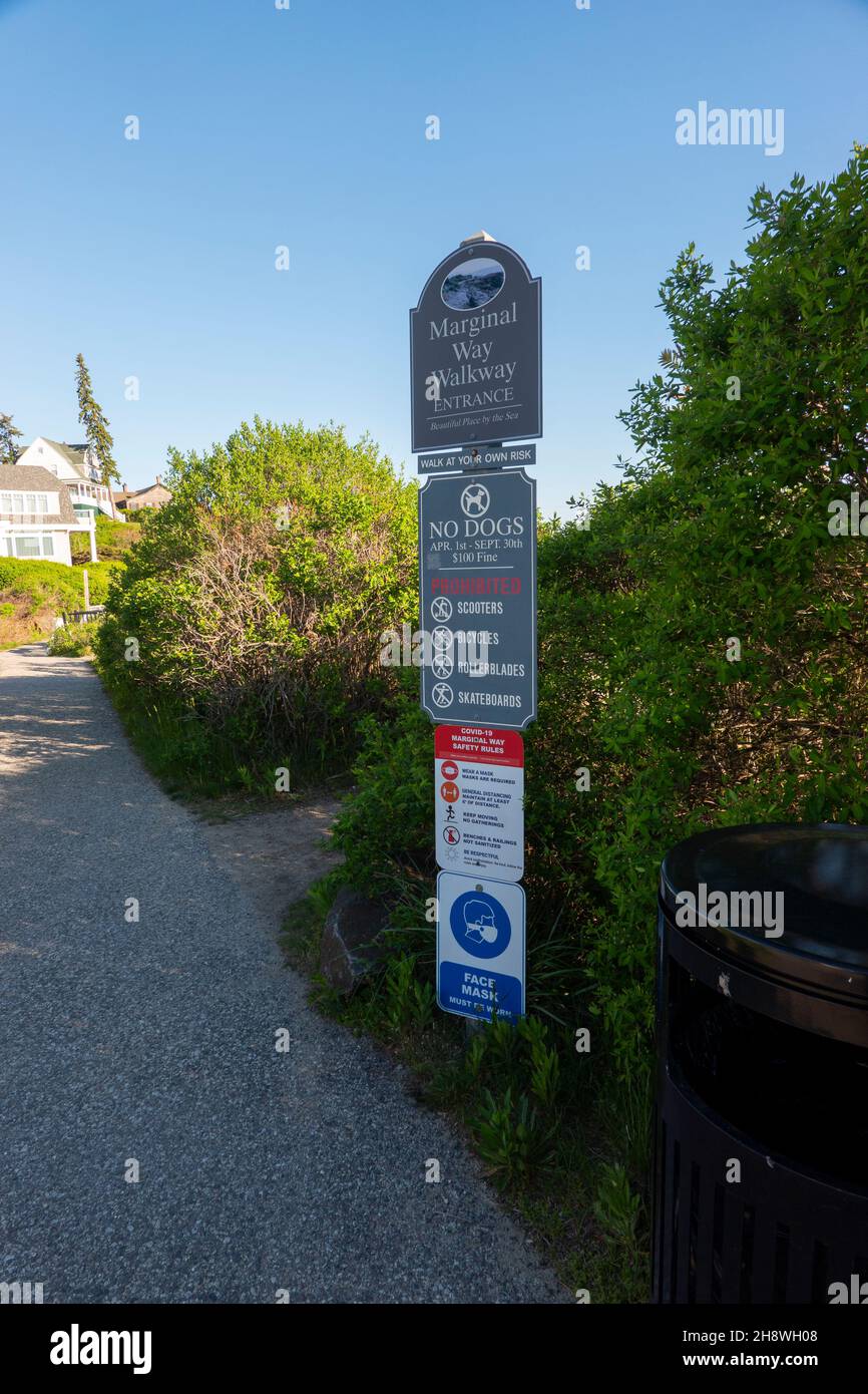 Marginal Way scenic coastal walks in Ogunquit Maine Stock Photo Alamy