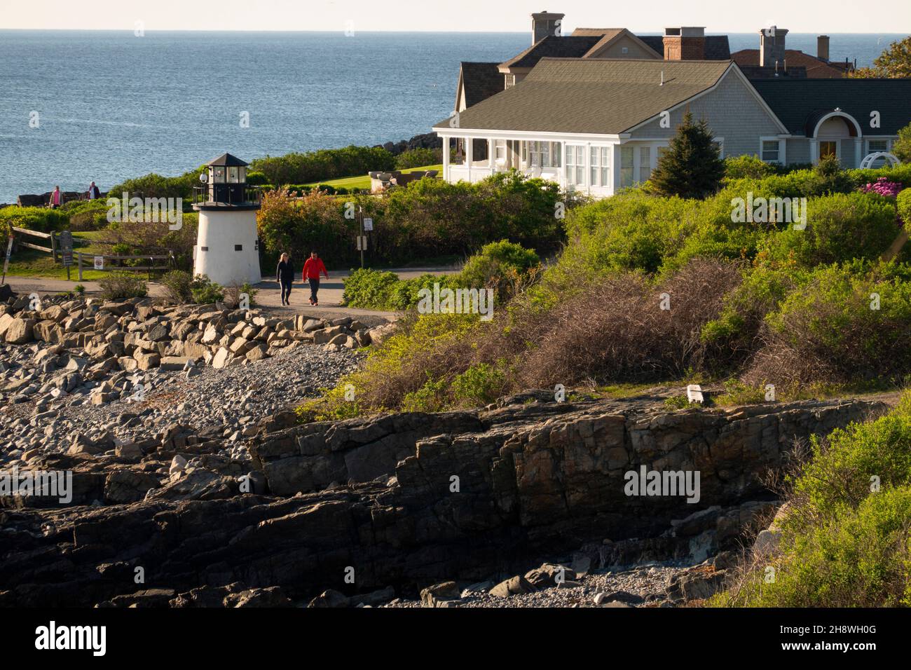 Marginal Way scenic coastal walks in Ogunquit Maine Stock Photo Alamy