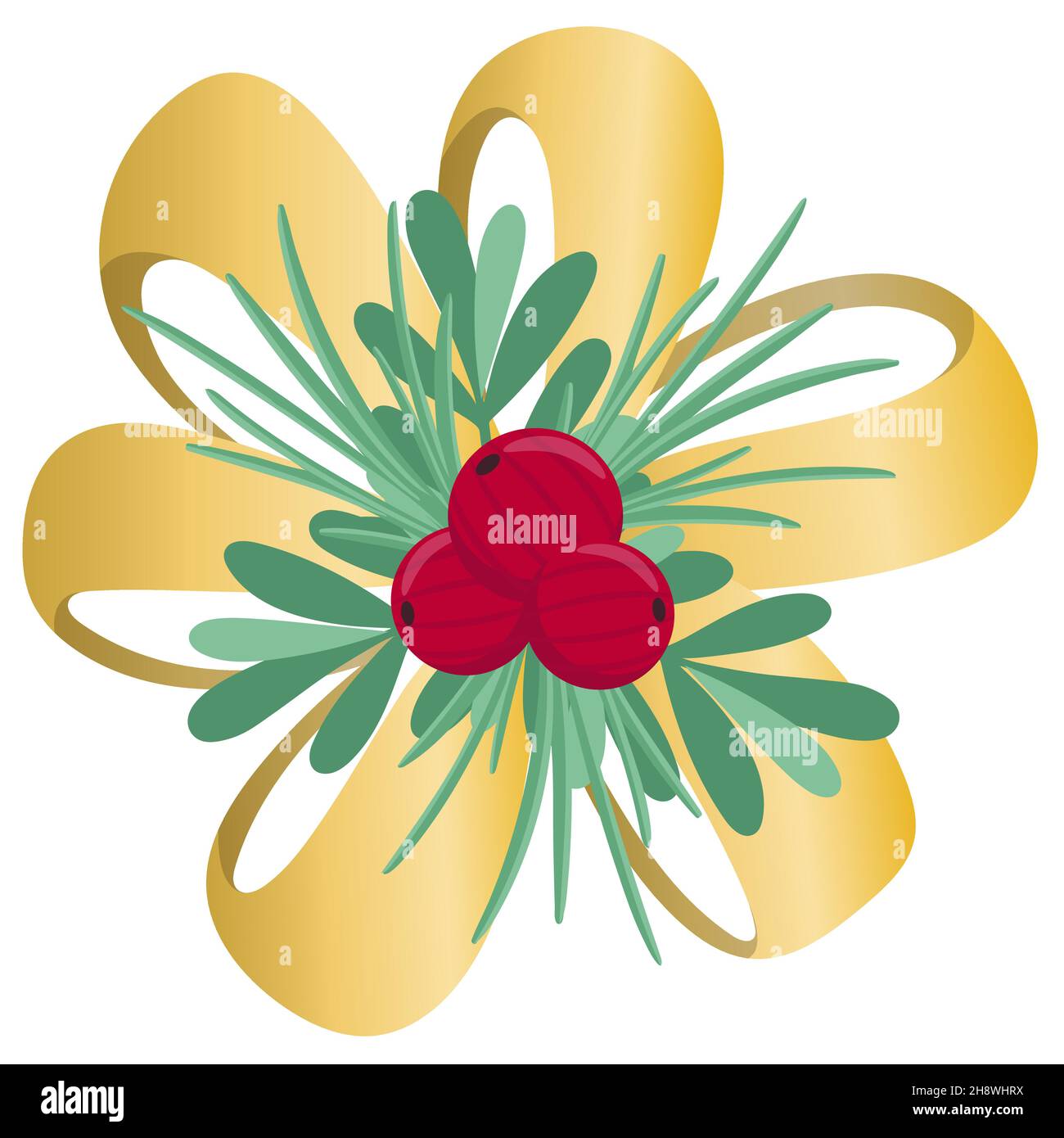 Christmas decor isolated vector illustration Stock Vector Image & Art ...