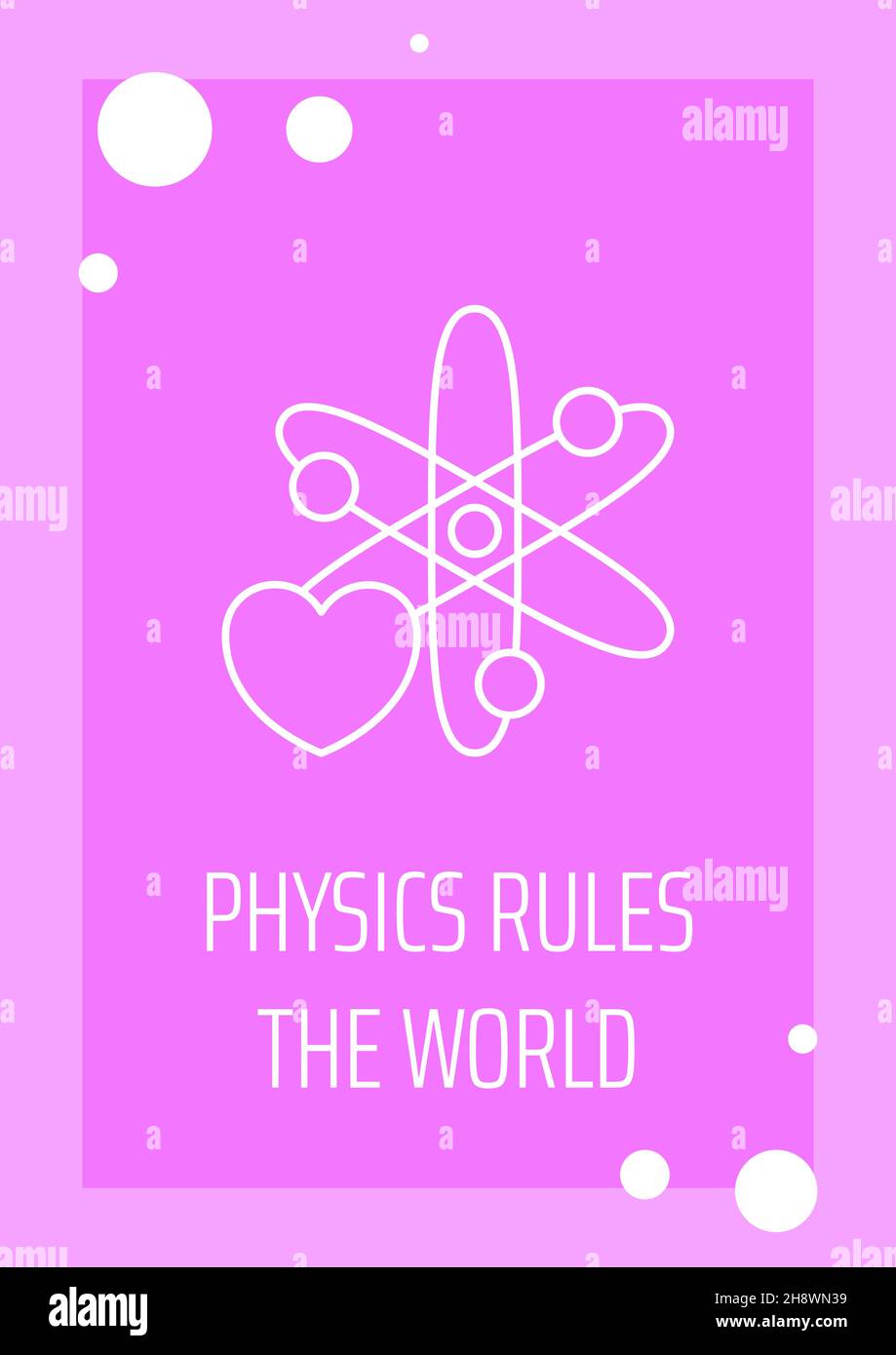 Physics takes over world postcard with linear glyph icon Stock Vector ...