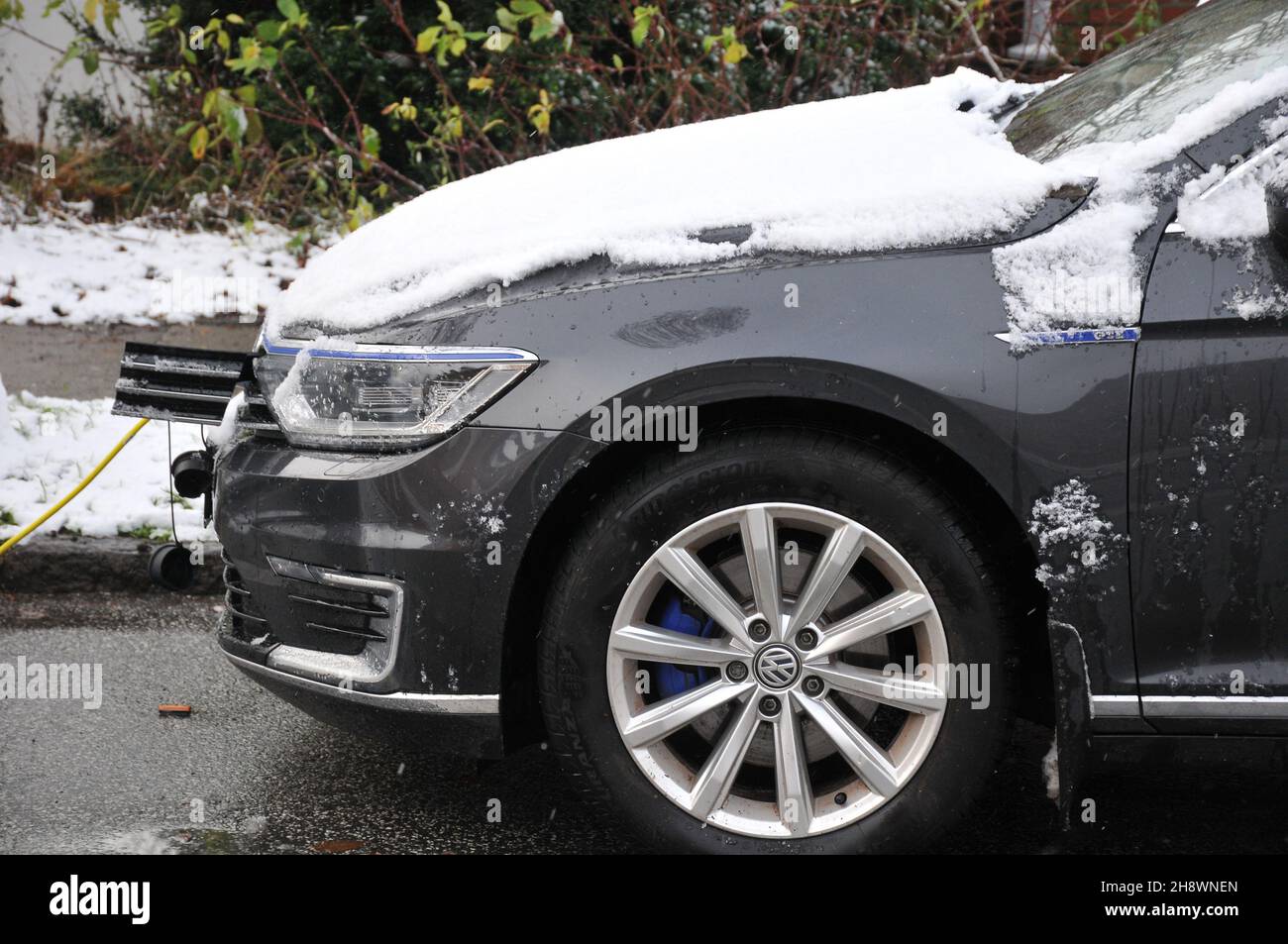 Copenhagen/Denmark./02 December 2021/ German VW electric cars charging