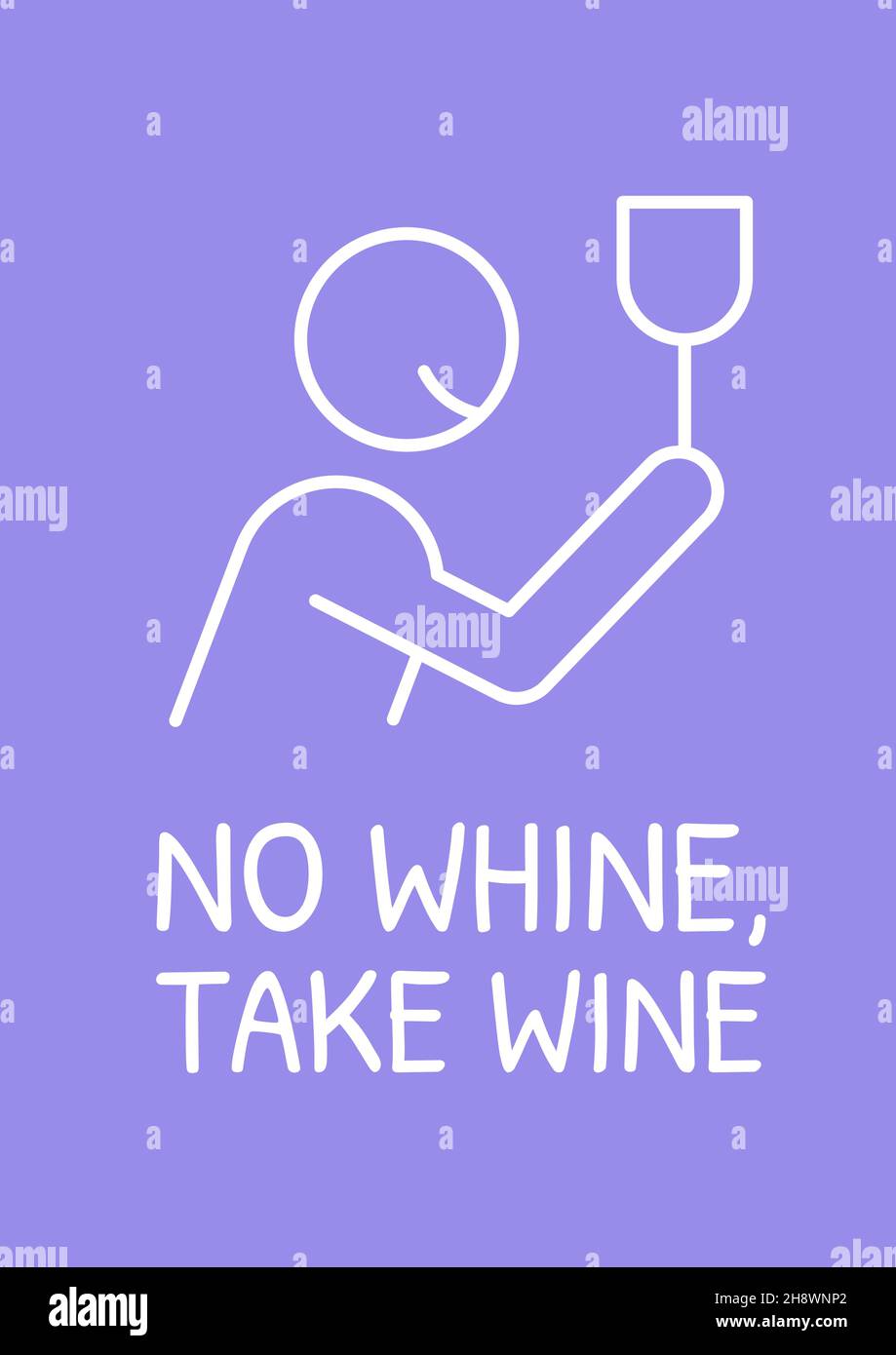 Wine enthusiast postcard with linear glyph icon Stock Vector Image
