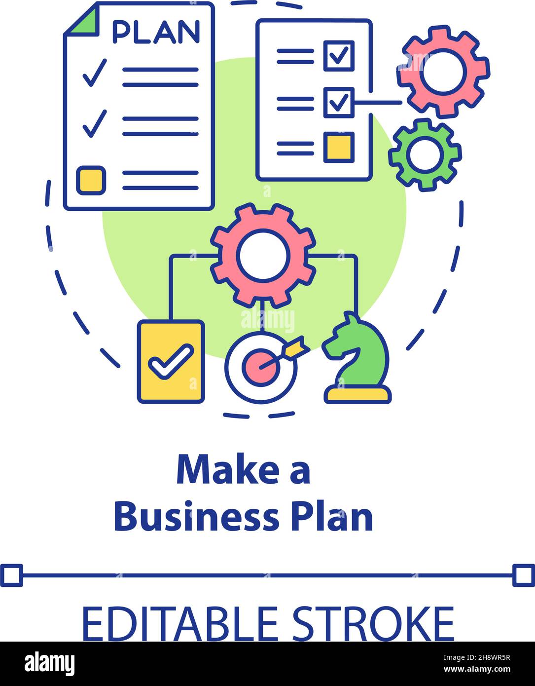 Make business plan concept icon Stock Vector Image & Art - Alamy