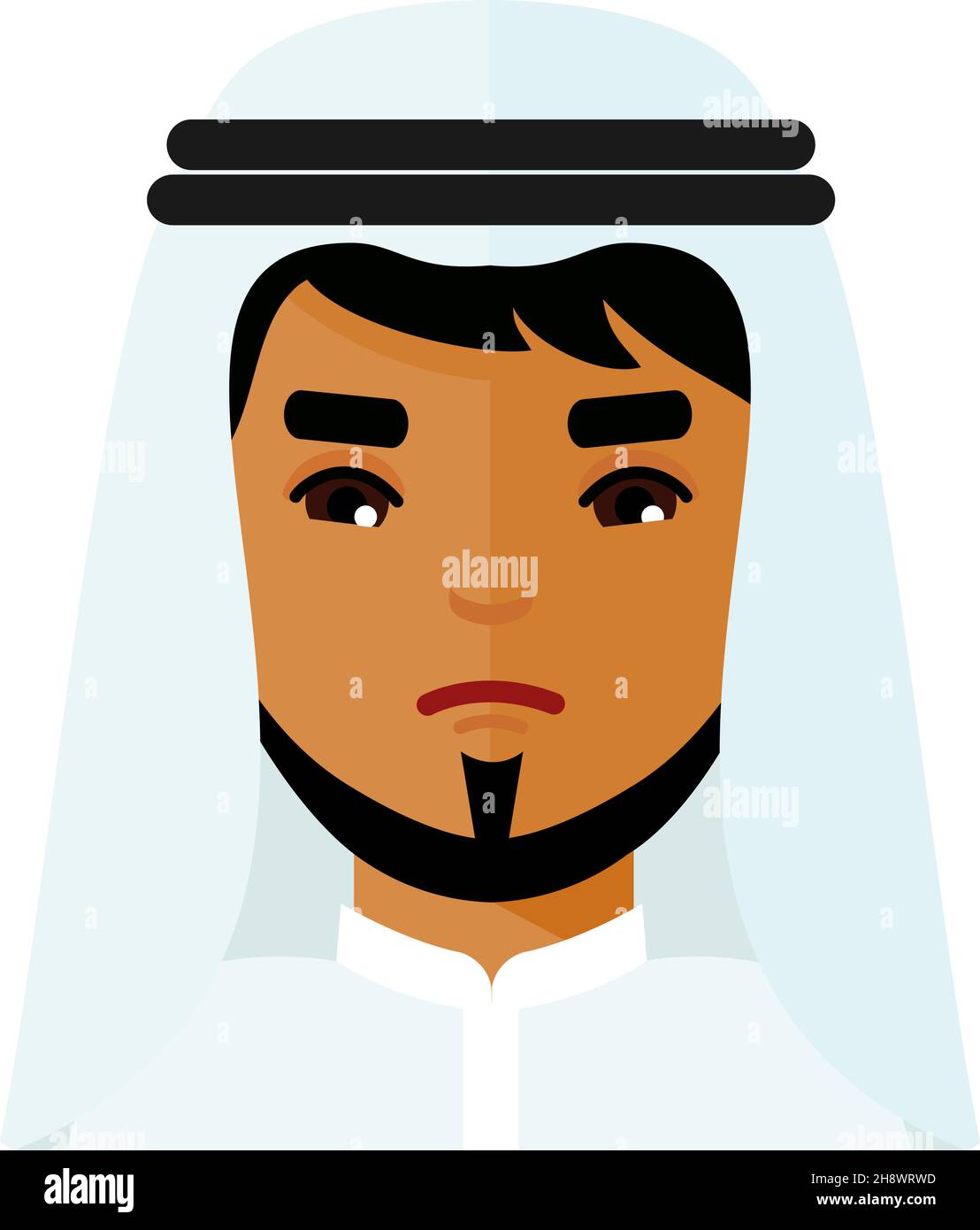 Angry Аrab avatar people in colorful flat style Stock Vector Image ...