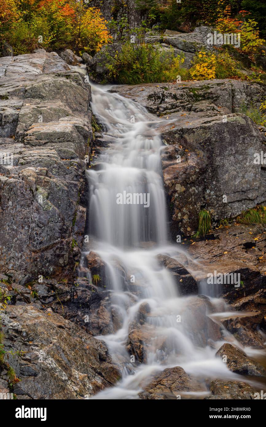 Flume Cascade, Crawford Notch State Park, New Hampshire, USA Stock Photo