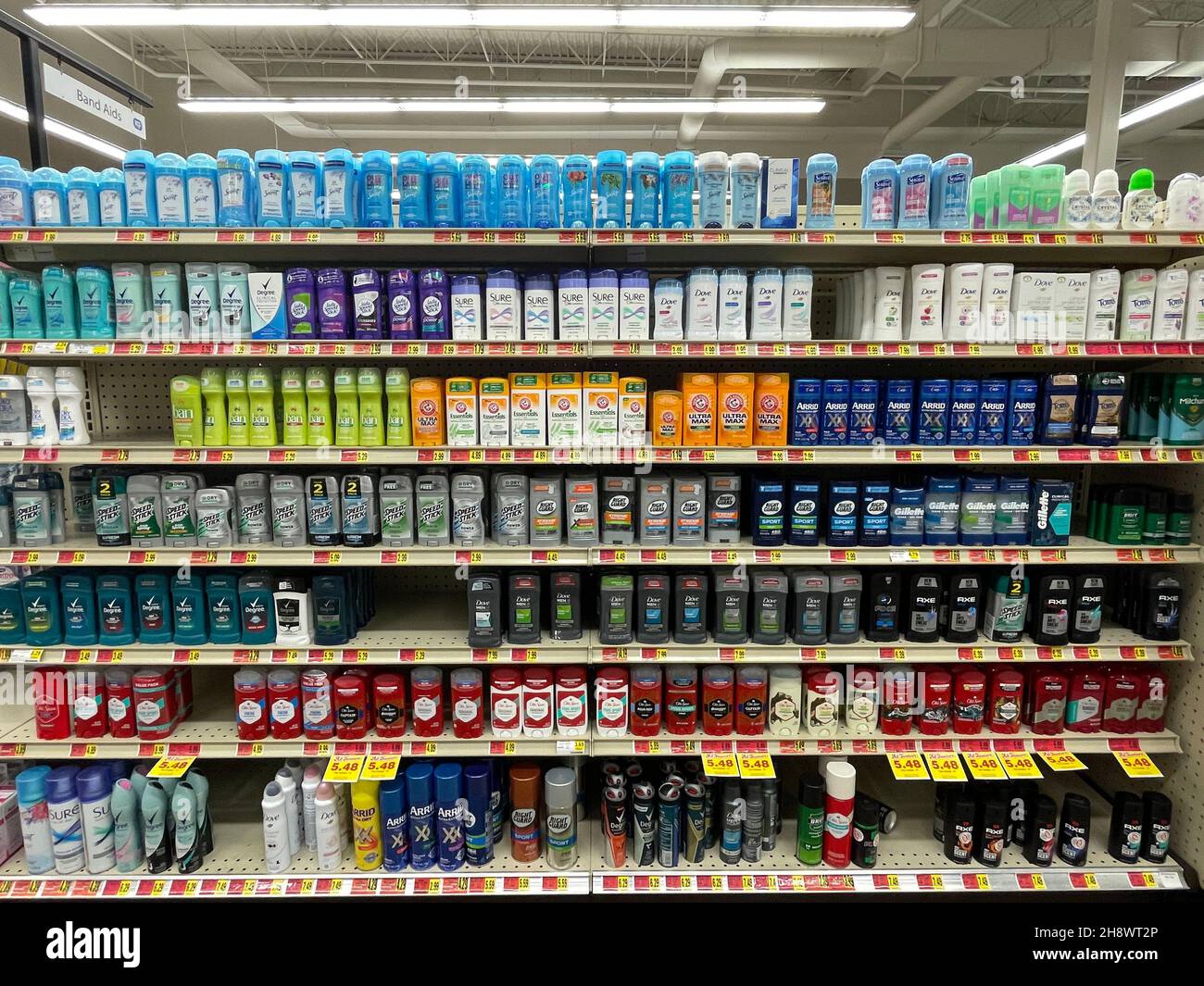 Hephzibah, Ga USA 12 02 21 KJs retail grocery store interior Stock