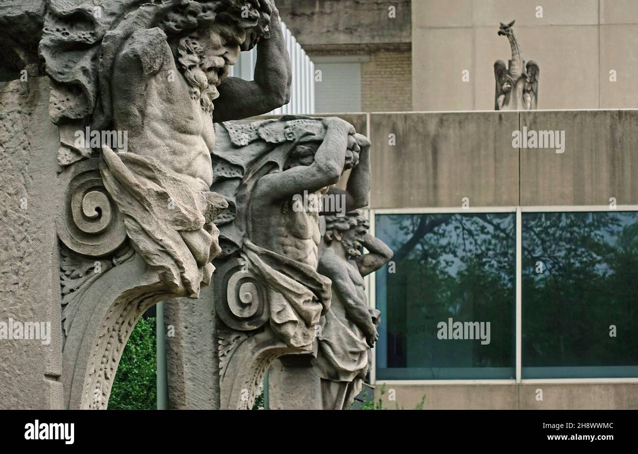 Brooklyn Museum of Art sculpture garden NYC Stock Photo Alamy