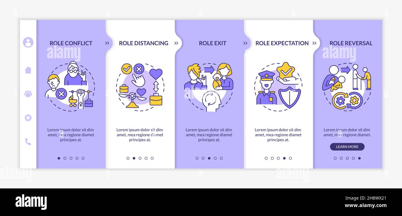 Social roles concept onboarding vector template Stock Vector Image