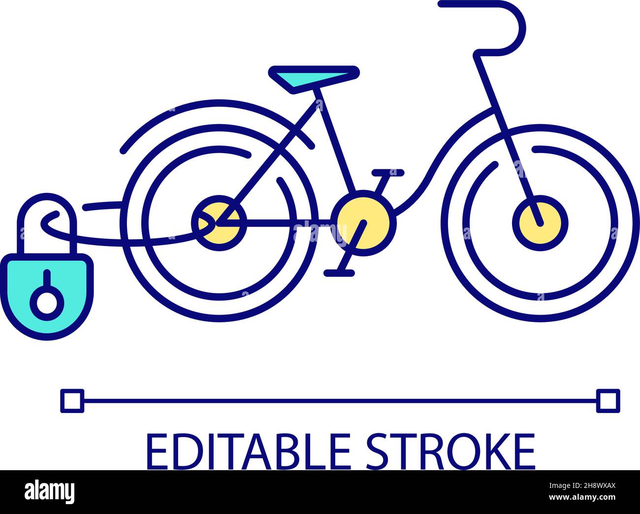 Bike lock for security RGB color icon Stock Vector Image & Art Alamy