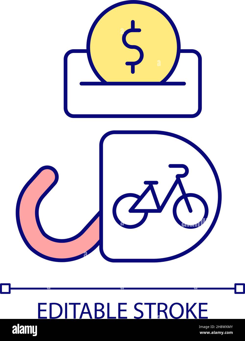 Coin deposit station RGB color icon Stock Vector Image & Art - Alamy