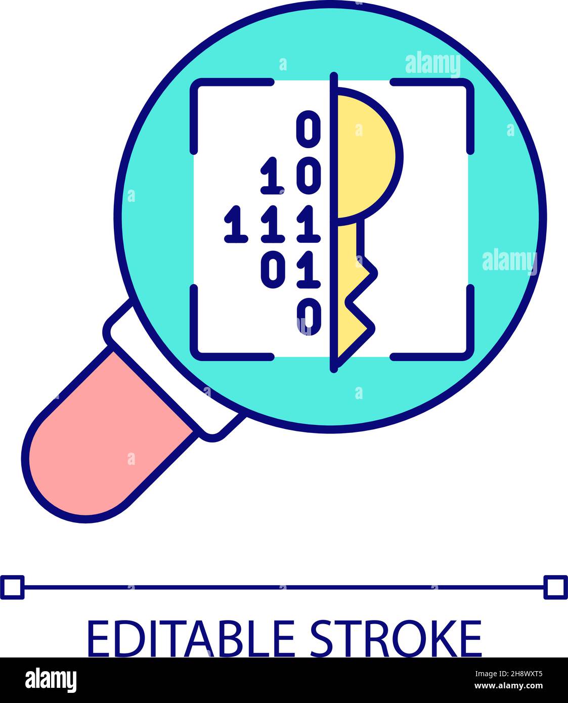 Innovative solution for security RGB color icon Stock Vector Image ...