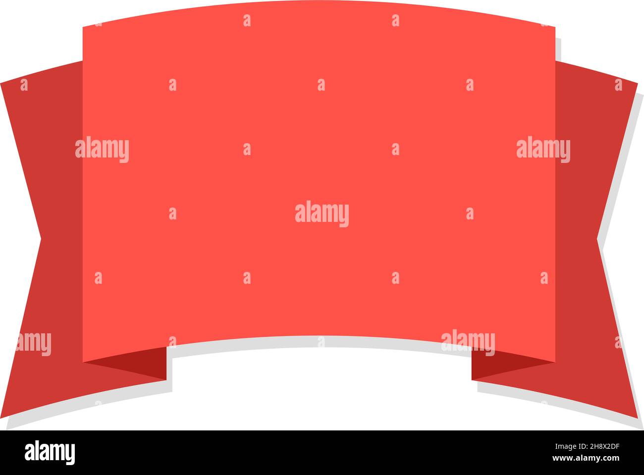 Red decorative label. Empty ribbon premium emblem Stock Vector Image ...