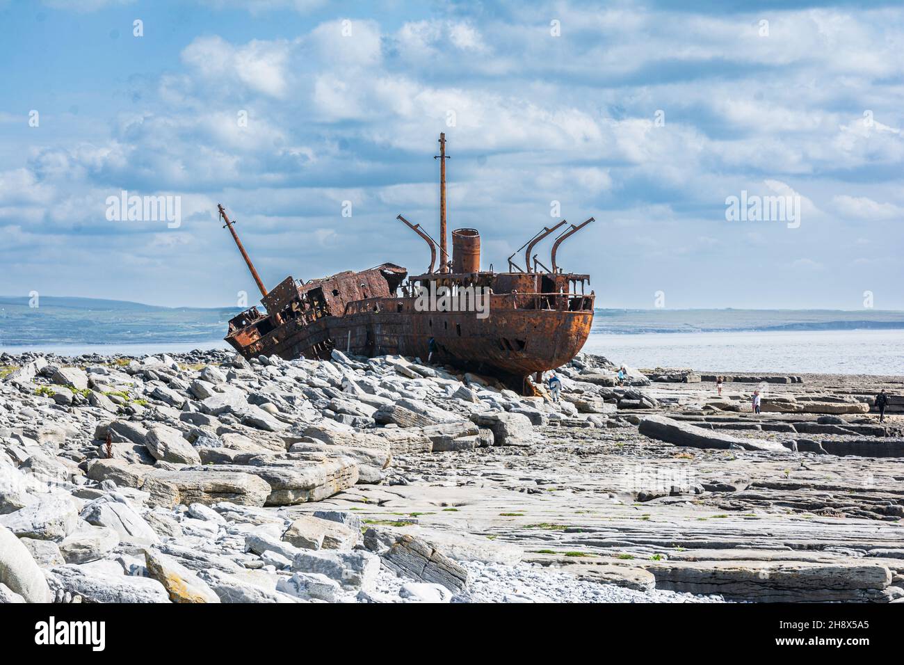 Inisheer Island,Galway County,Ireland, Europe - September 4, 2021 : The shipwreck on Inisheer Island Stock Photo