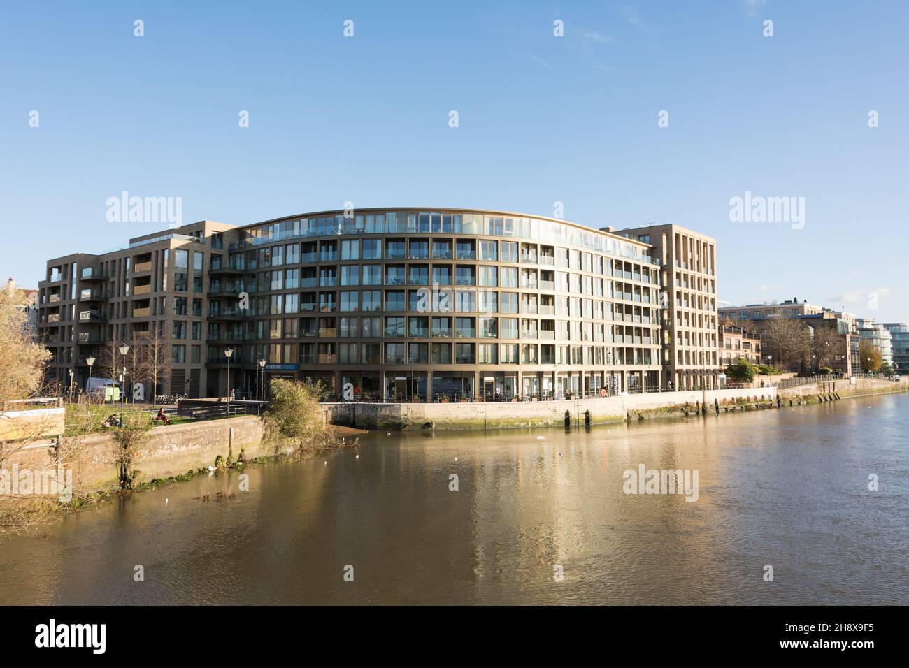 The River Thames facing exterior of Riverside Studios, Queen Caroline ...