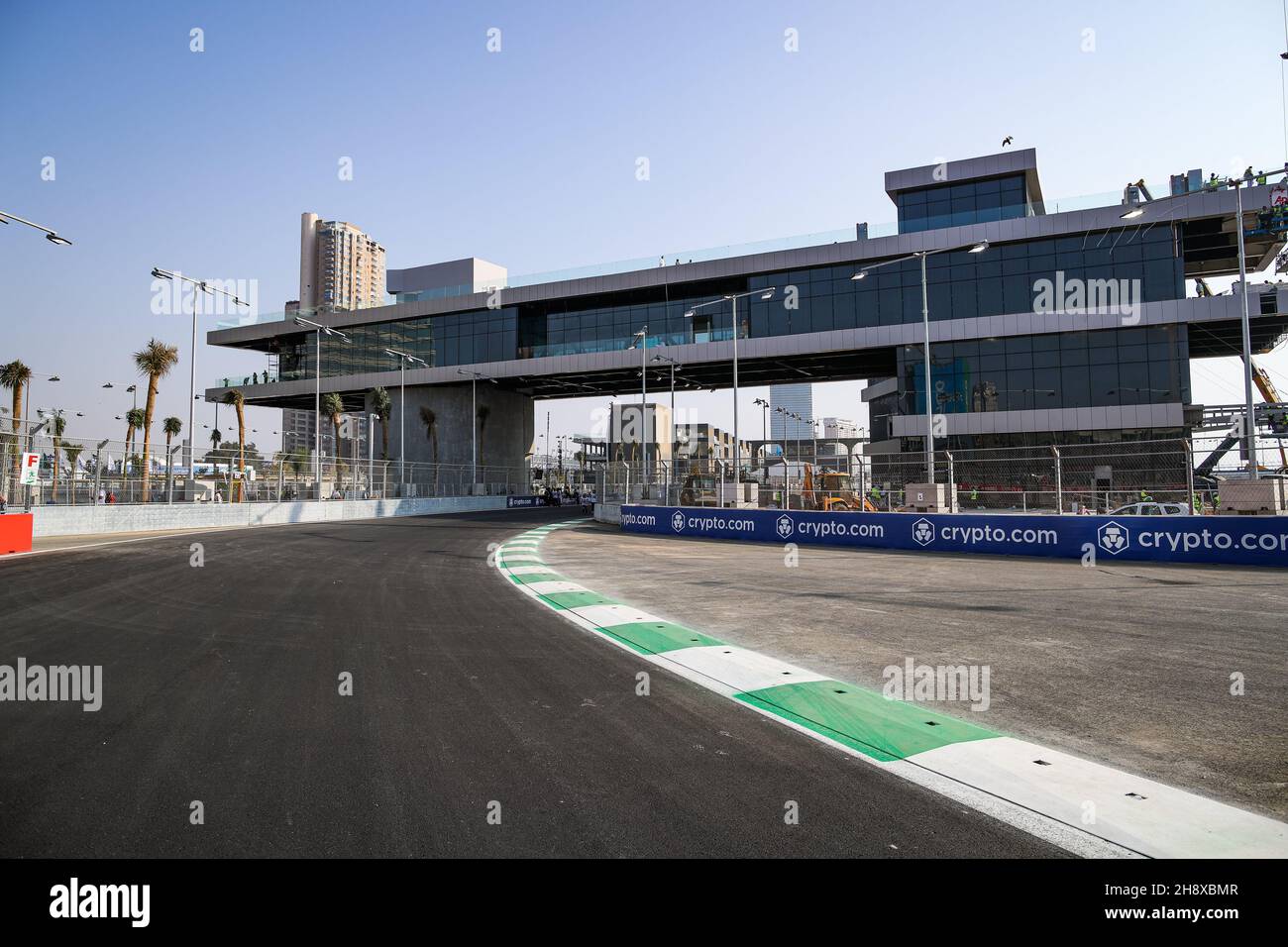 Jeddah, Saudi Arabia - 02/12/2021, Track paddock illustration during ...