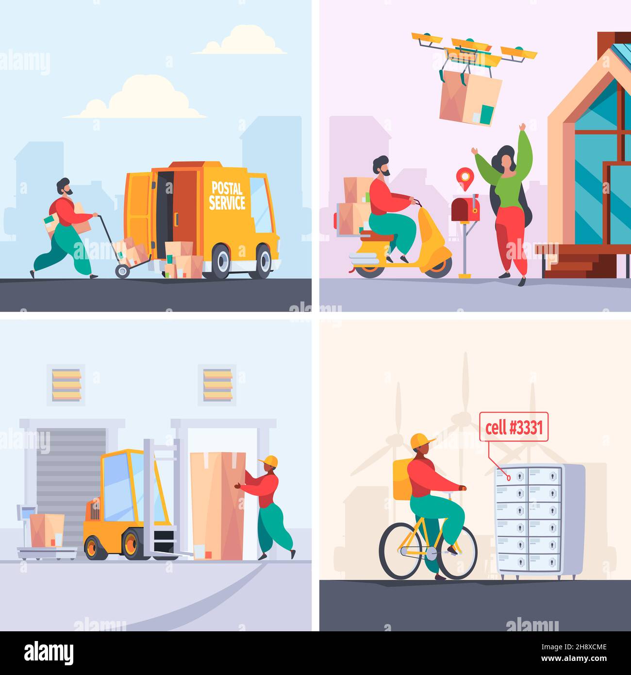 Stuff deliver Stock Vector Images Alamy