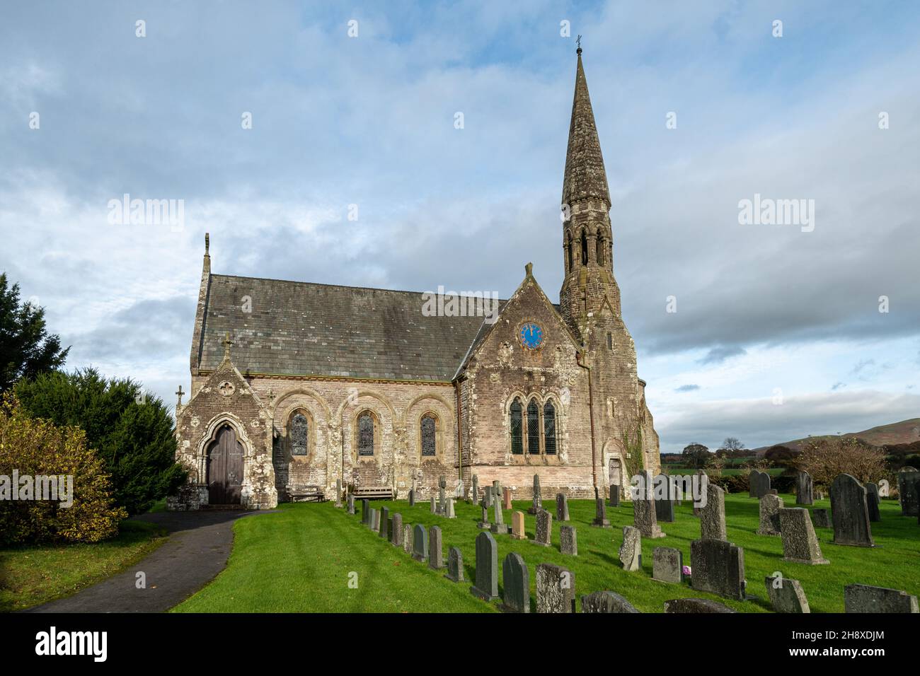 St Johns Church, Bassenthwaite, in the Lake District of Cumbria, England, UK, during autumn or November Stock Photo