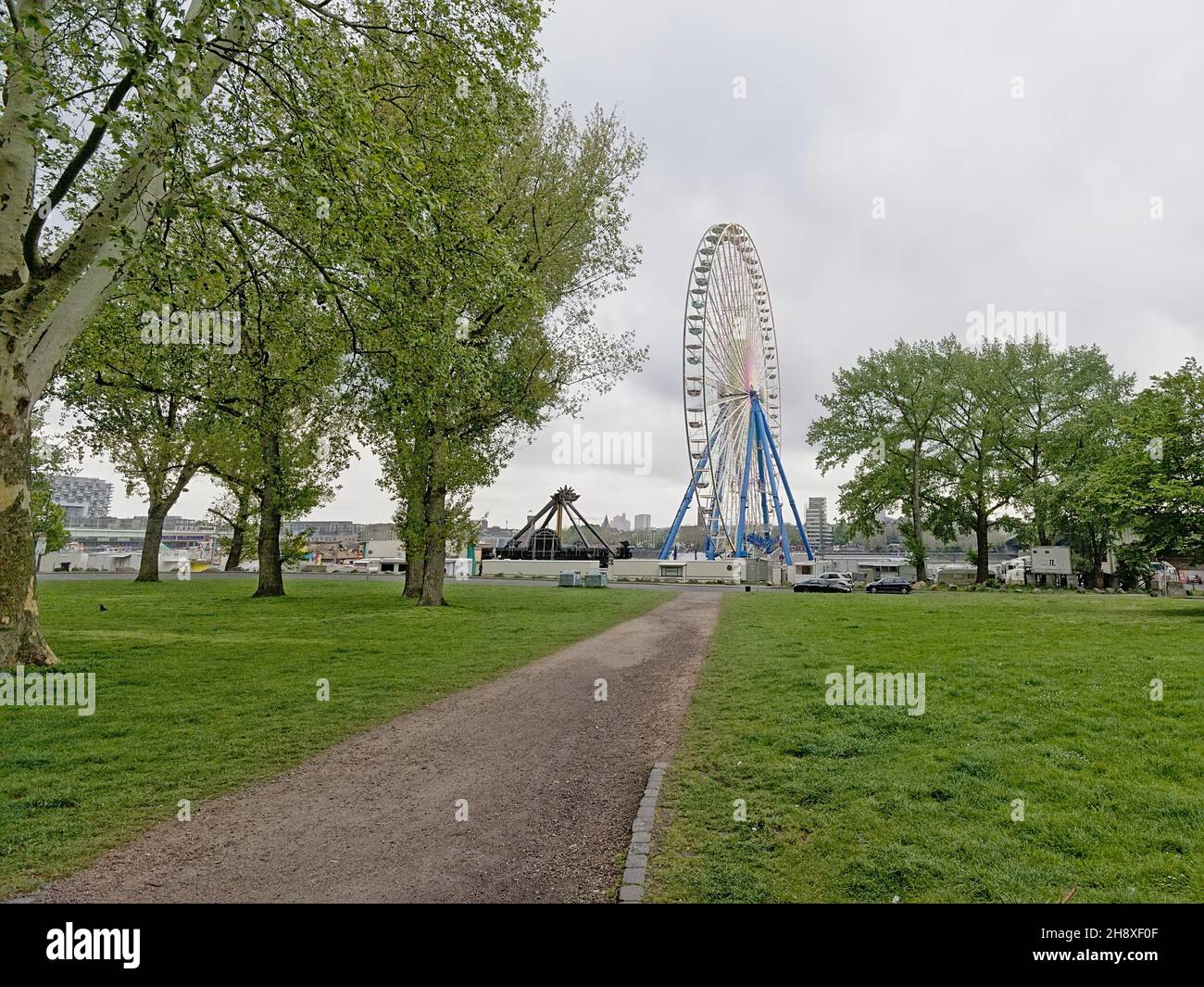 Ferris wheel in a park in Cologne, Germany Stock Photo