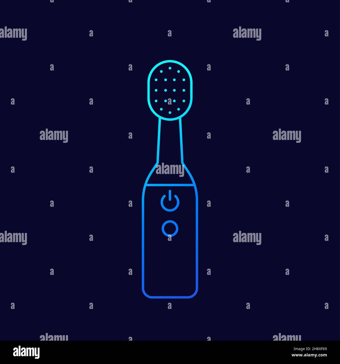 electric toothbrush line icon, vector Stock Vector