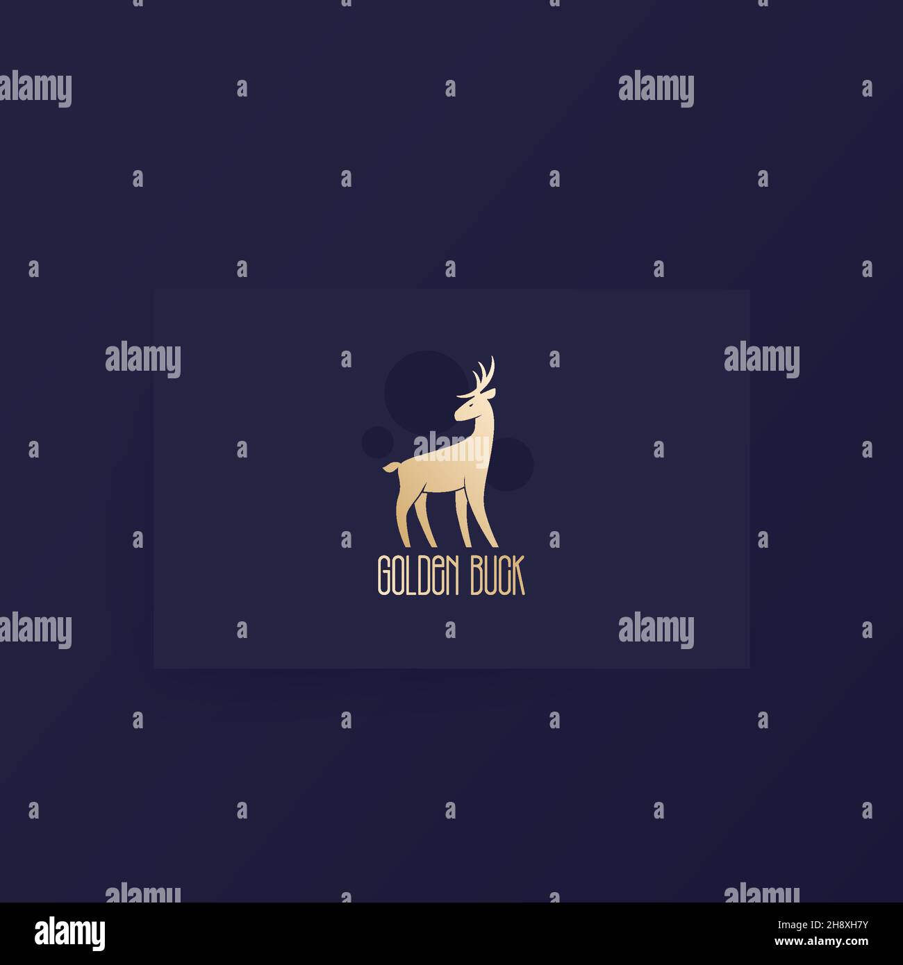 deer, stag logo design, gold on dark Stock Vector Image & Art Alamy