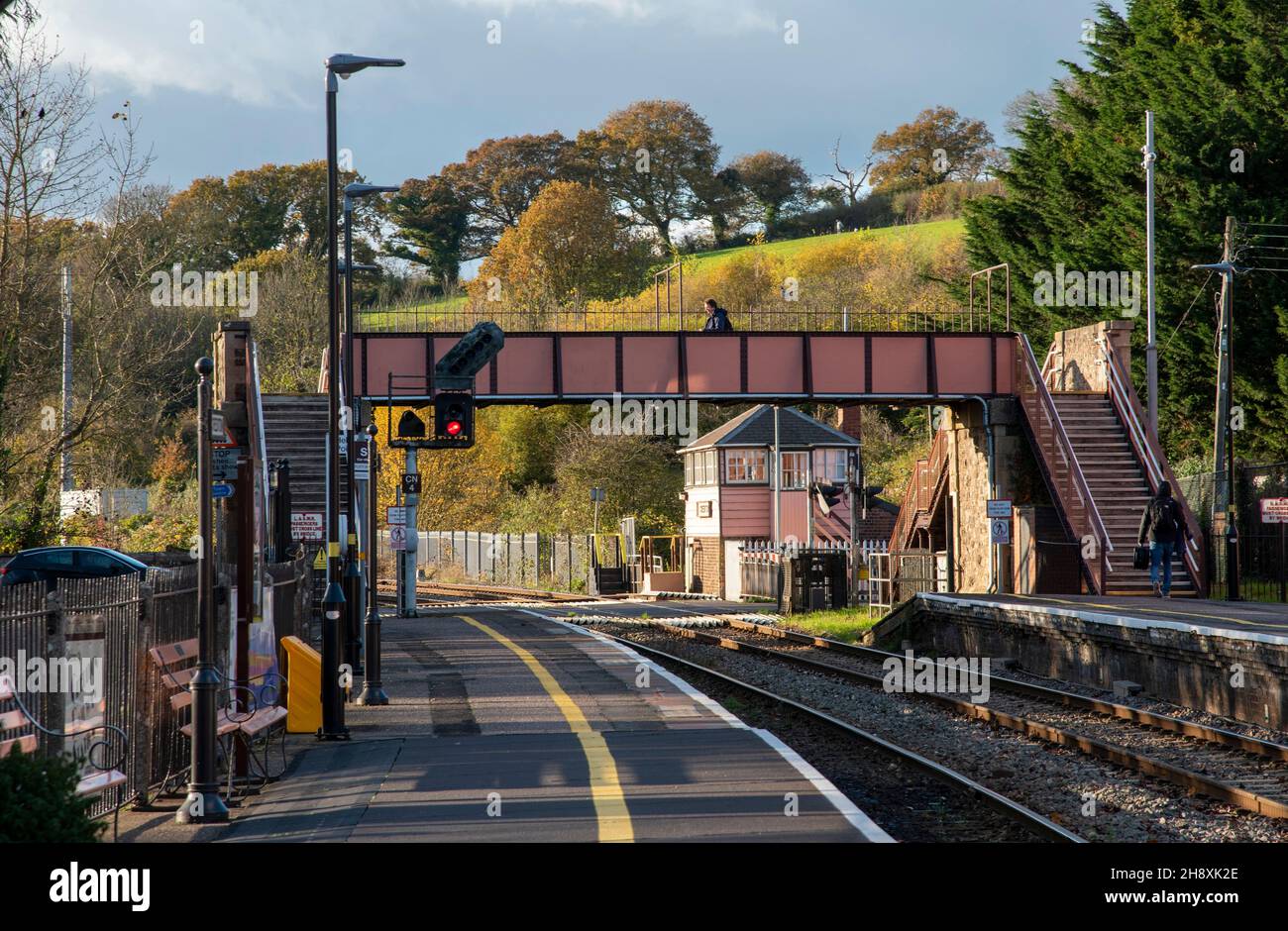 Crediton, Devon, England, UK. 2021. Crediton station on the Great