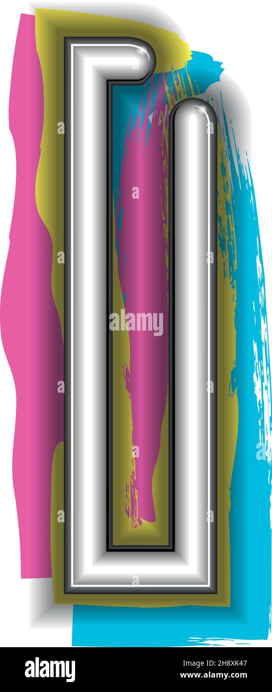 Neon Sign Letter I Vector illustration Stock Vector Image & Art Alamy