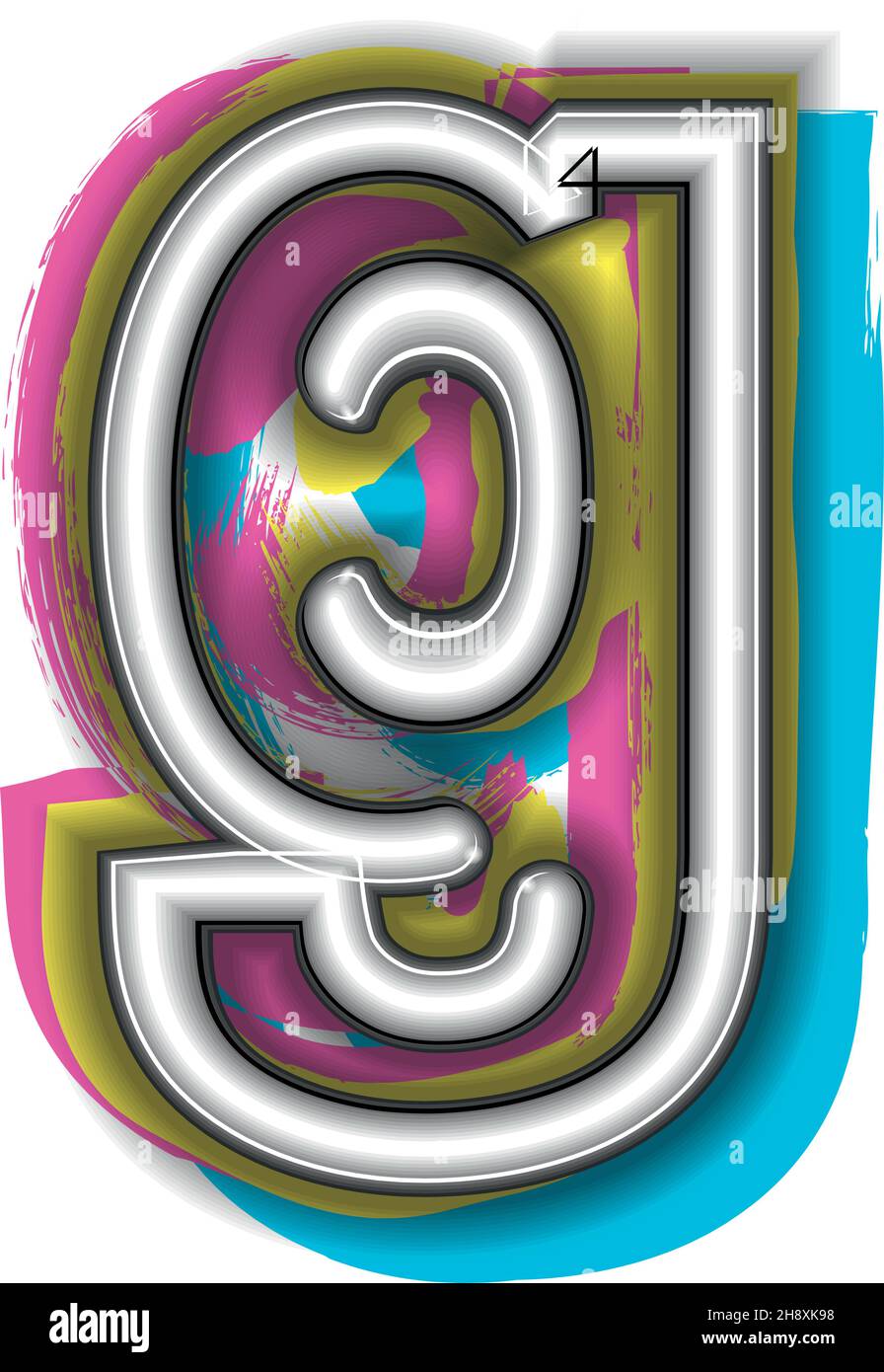 Neon Sign Letter g Vector illustration Stock Vector Image & Art - Alamy