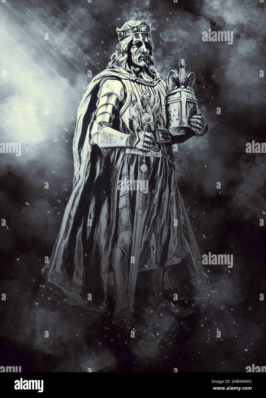 King Arthur Digital Illustration Stock Photo