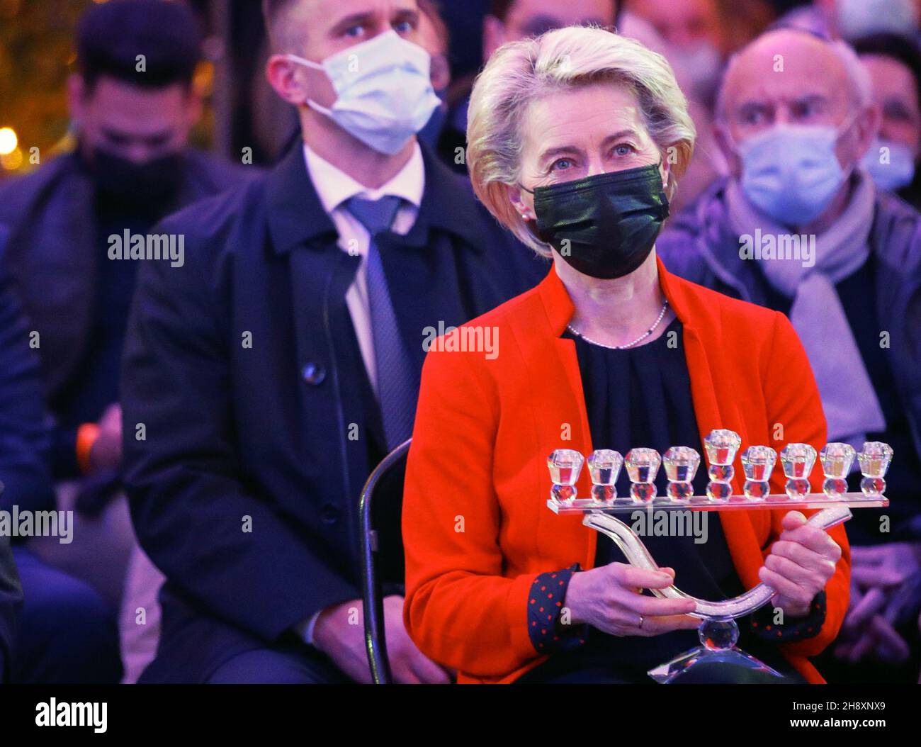 Menorah lighting 2021 hires stock photography and images Alamy