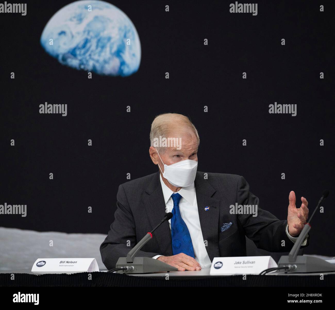 Washington, United States Of America. 01st Dec, 2021. Washington, United States of America. 01 December, 2021. NASA Administrator Bill Nelson comments during the first meeting of the National Space Council at the United States Institute of Peace, December 1, 2021 in Washington, DC The council advises the President regarding national space policy and strategy. Credit: Joel Kowsky/NASA/Alamy Live News Stock Photo