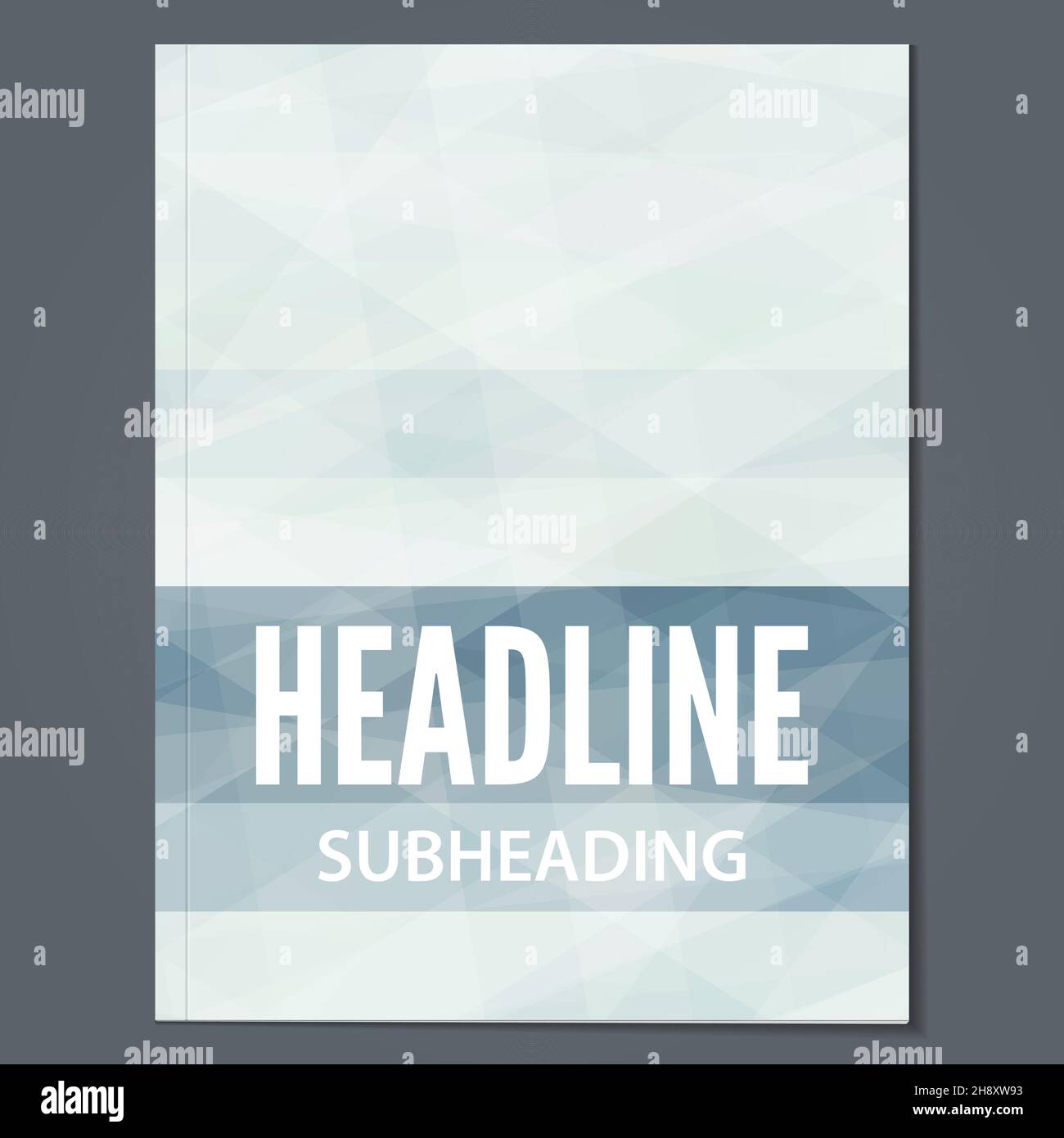 Minimal cover layout with textured gray stripes for booklet, textbook