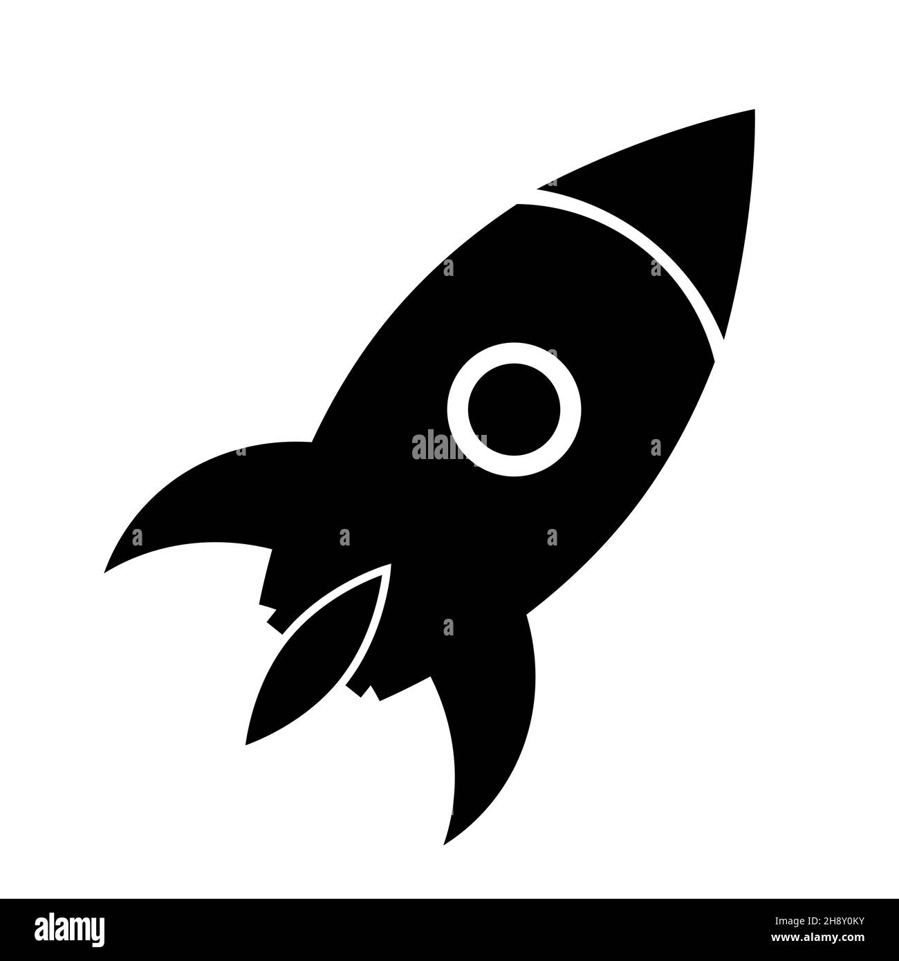 Rocket vector icon. Vector illustration isolated on white background ...