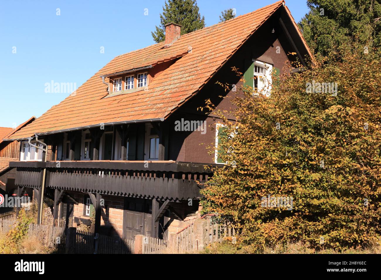 Sonniger Herbsttag im Schwarzwald Stock Photo